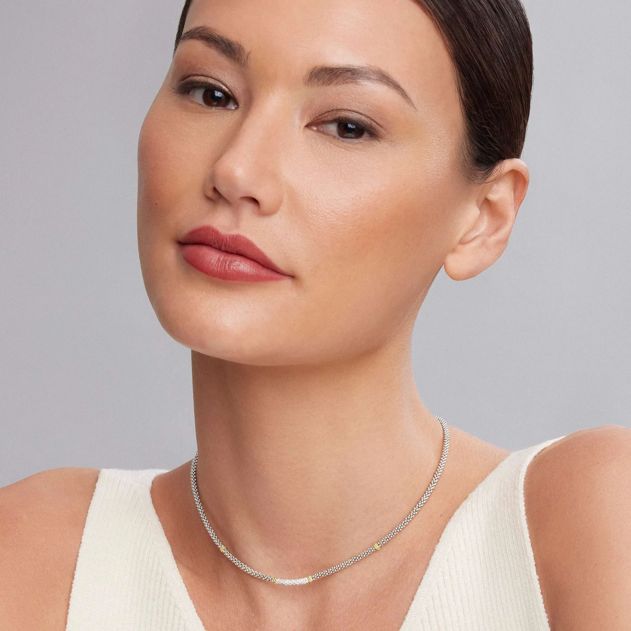 Caviar Lux Caviar Diamond Necklace | 3mm sold by LAGOS product image thumbnail 2