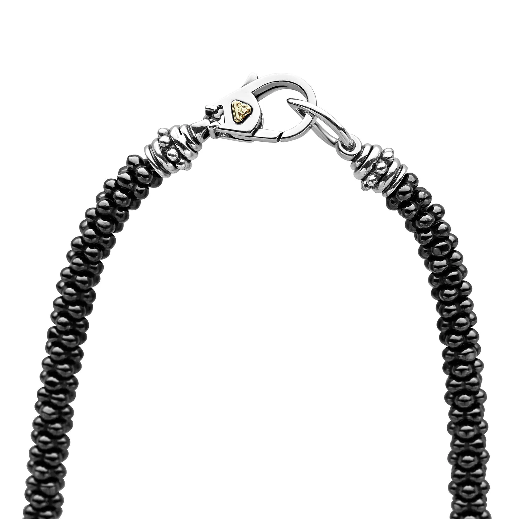 Black Caviar Black Ceramic Beaded Necklace | 5mm sold by LAGOS product image thumbnail 5