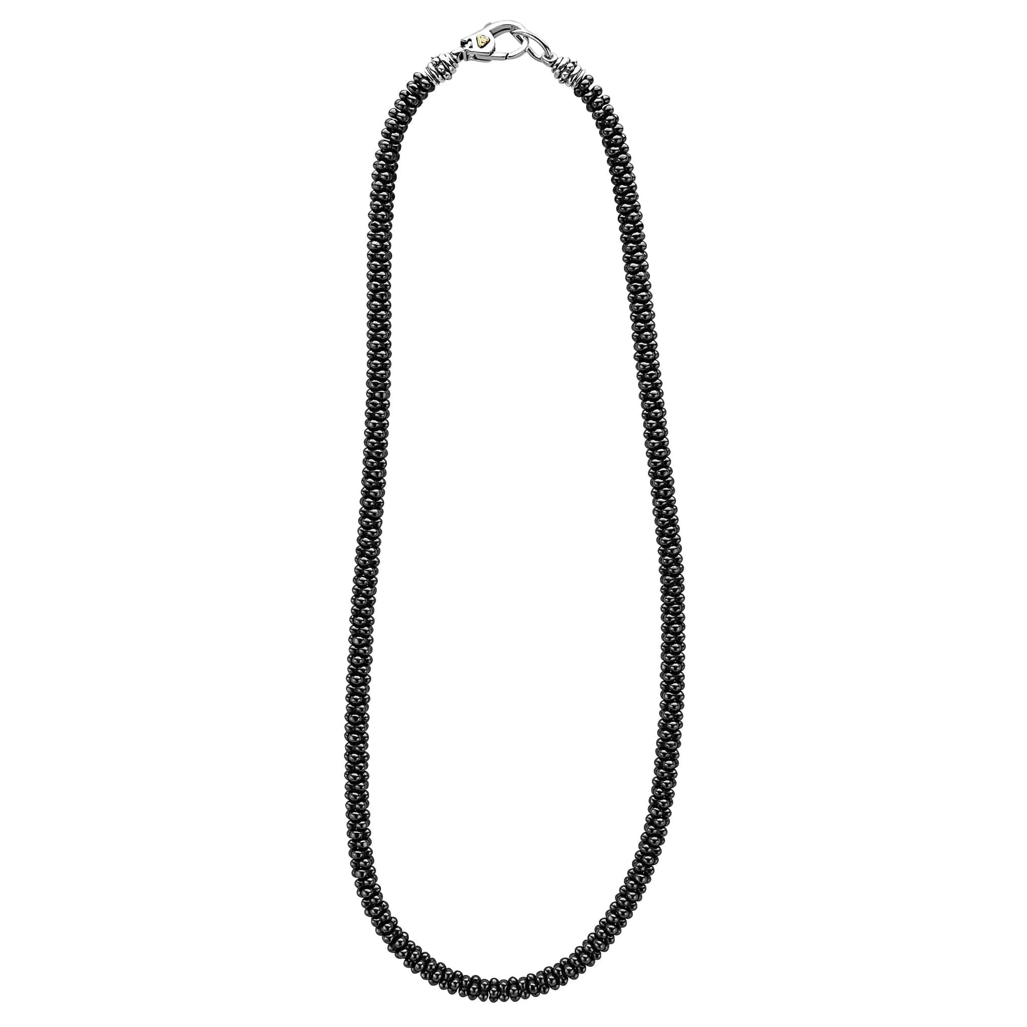Black Caviar Black Ceramic Beaded Necklace | 5mm sold by LAGOS product image thumbnail 3