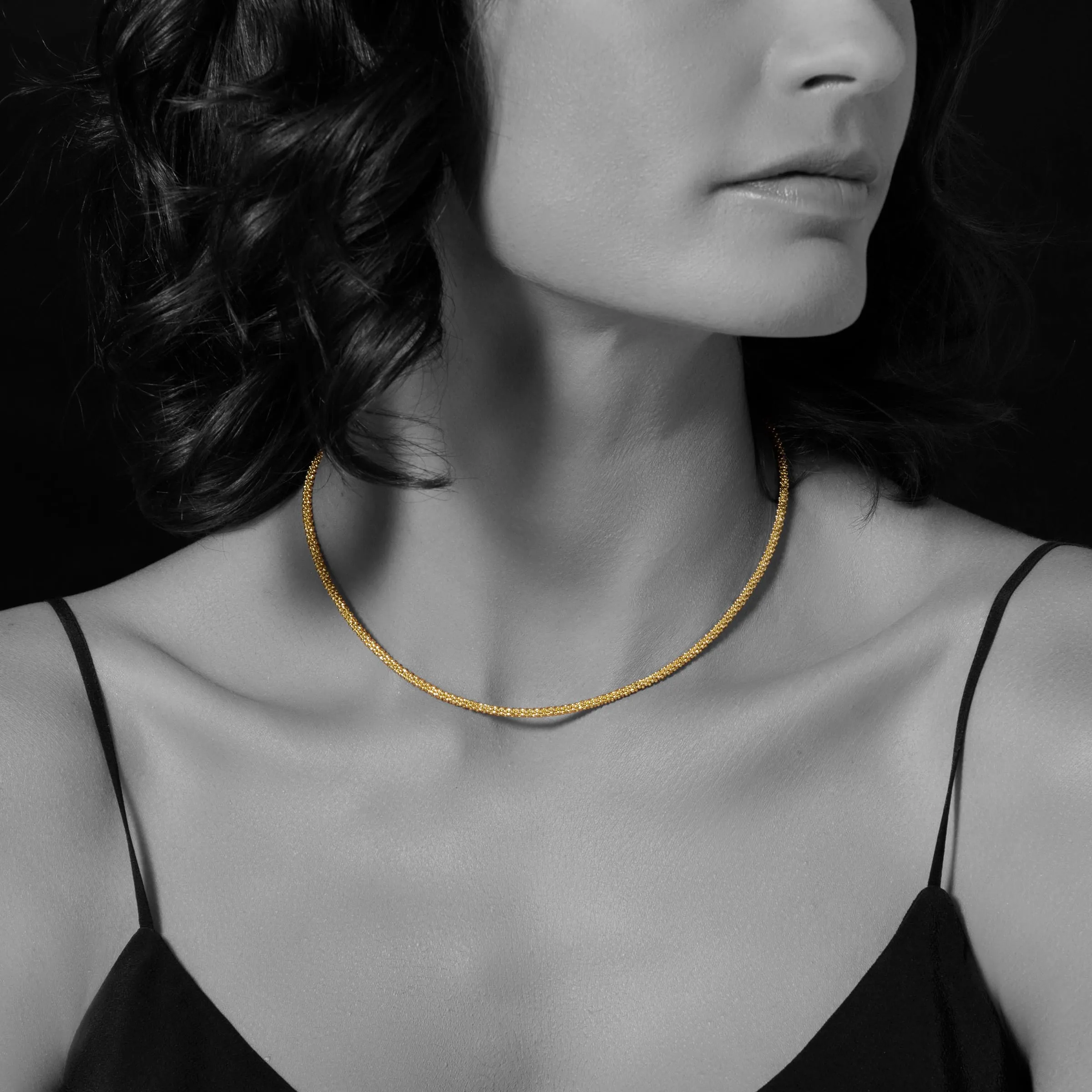 Caviar Gold 18K Gold Caviar Necklace 3mm (studio) sold by LAGOS product image thumbnail 2