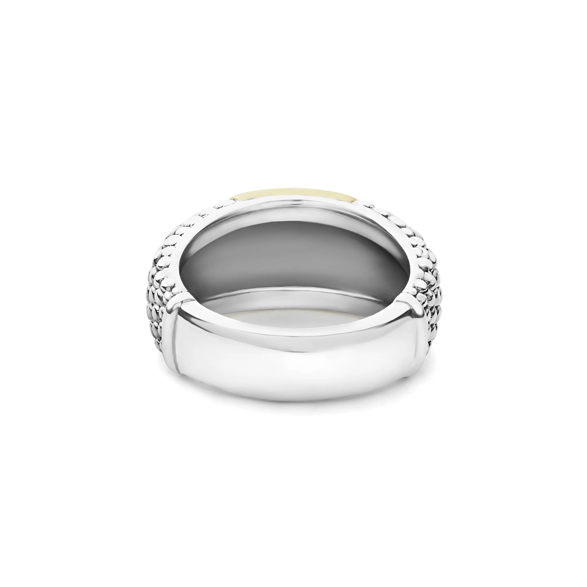 High Bar Two-Tone Station Caviar Ring sold by LAGOS product image thumbnail 5