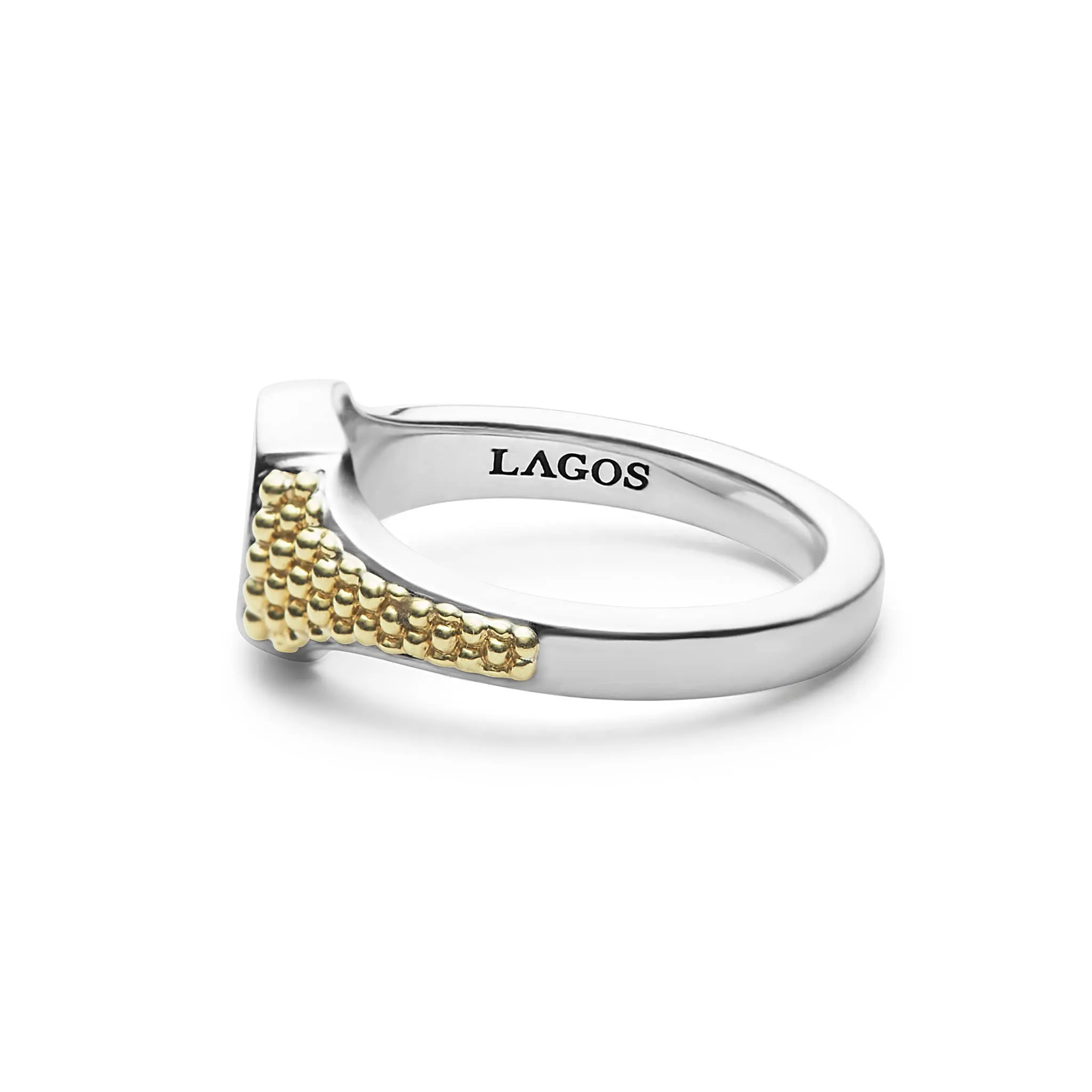 Signature Caviar Square Signet Ring sold by LAGOS product image thumbnail 5