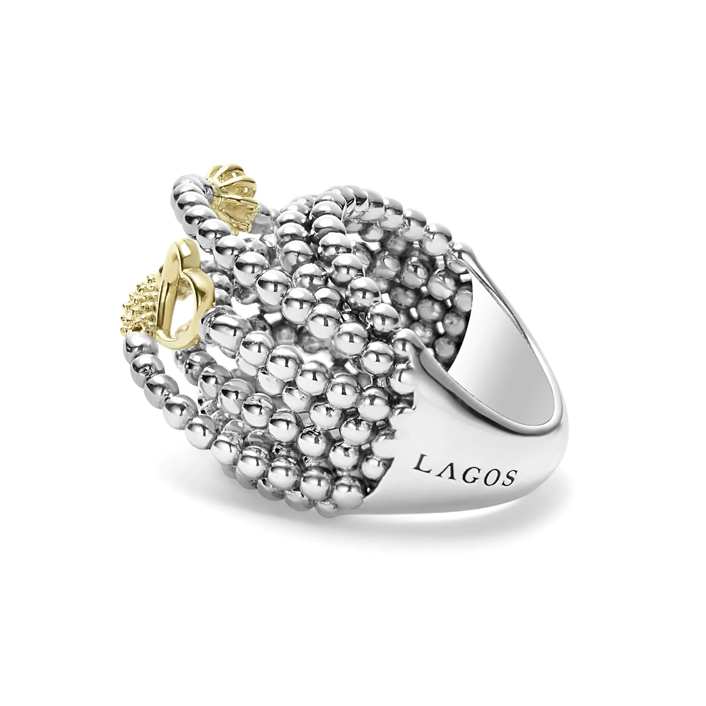 Caviar Icon Two-Tone Caviar Statement Ring sold by LAGOS product image thumbnail 4