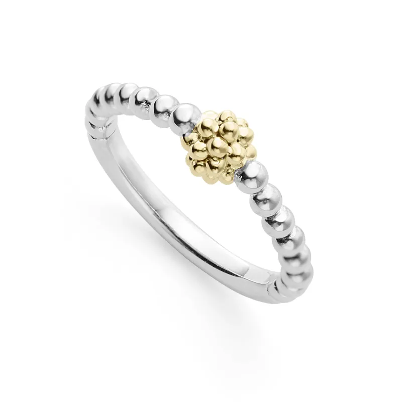 Caviar Icon Two-Tone Caviar Stacking Ring sold by LAGOS
