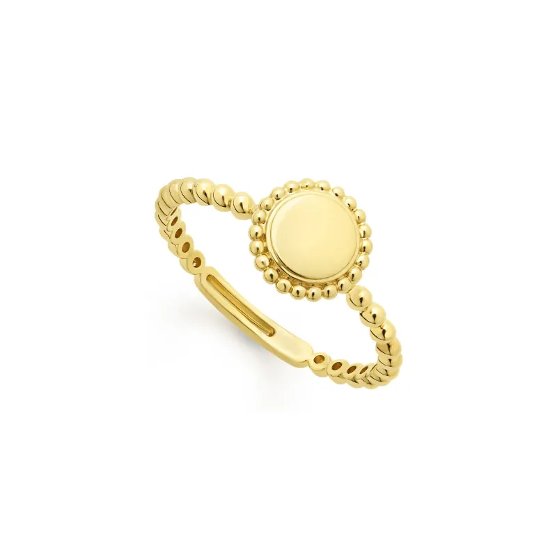 Caviar Gold 18K Gold Circle Ring sold by LAGOS