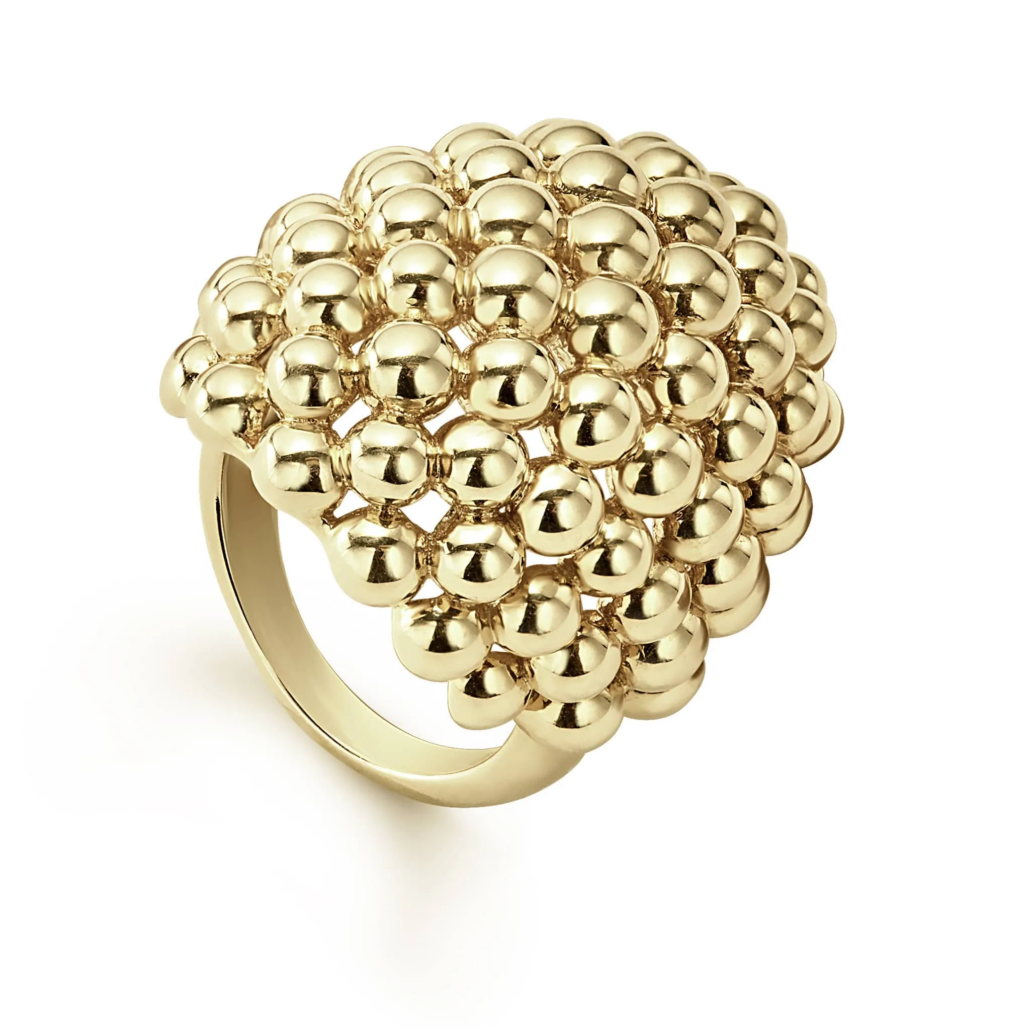 Caviar Gold 18K Gold Oval Statement Ring sold by LAGOS