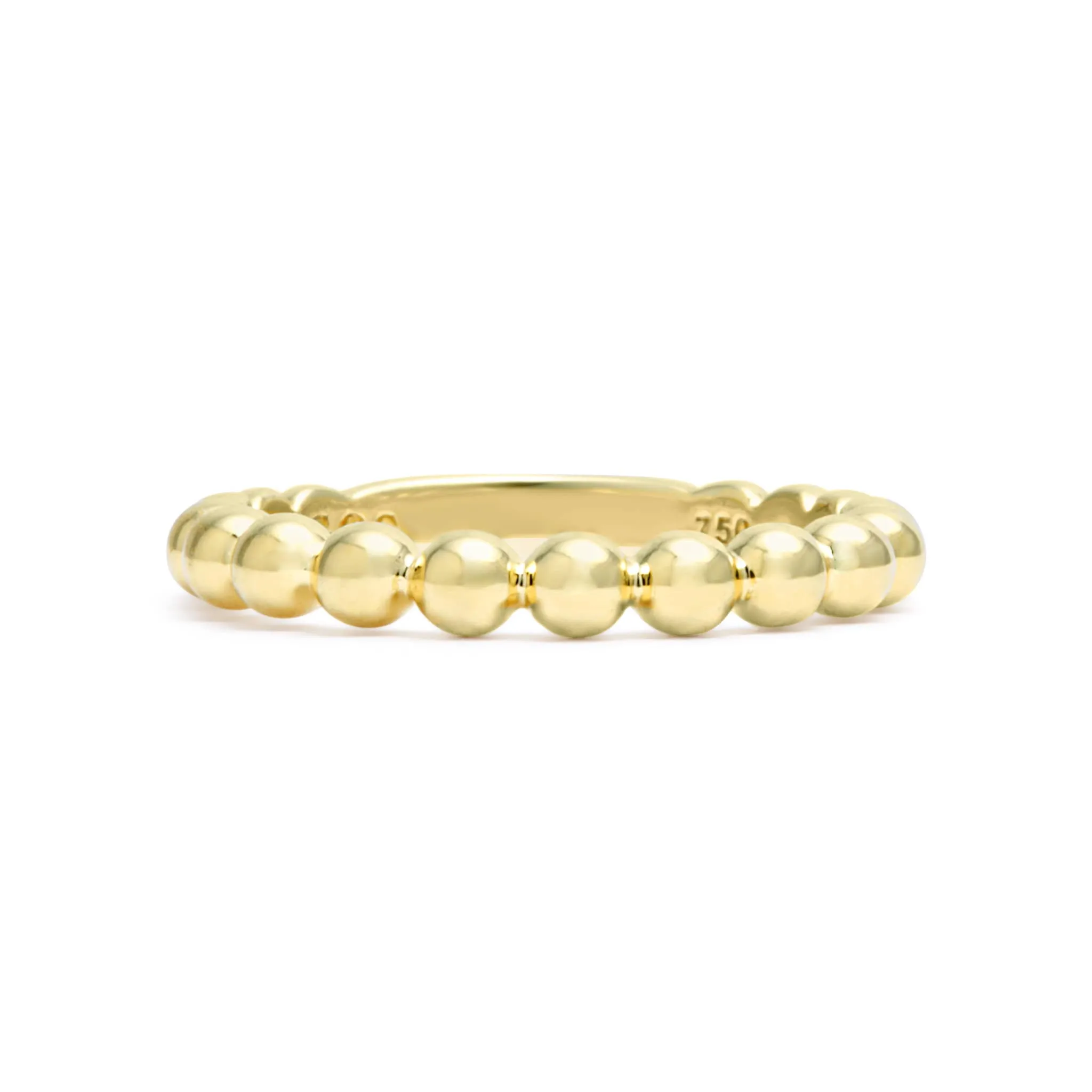 Caviar Gold 18K Gold Beaded Stacking Ring sold by LAGOS product image thumbnail 3