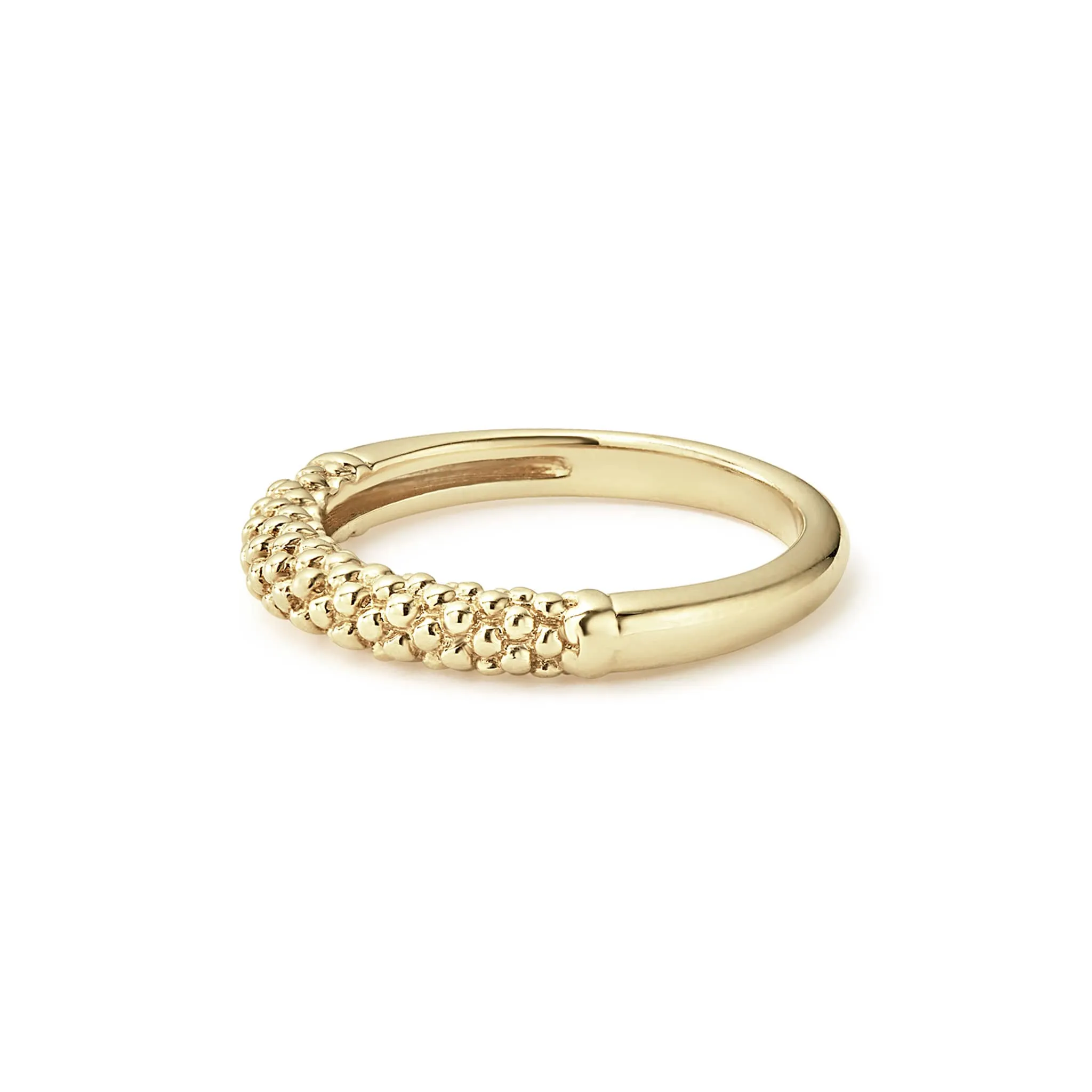 Caviar Gold 18K Gold Caviar Beaded Stacking Ring sold by LAGOS product image thumbnail 4