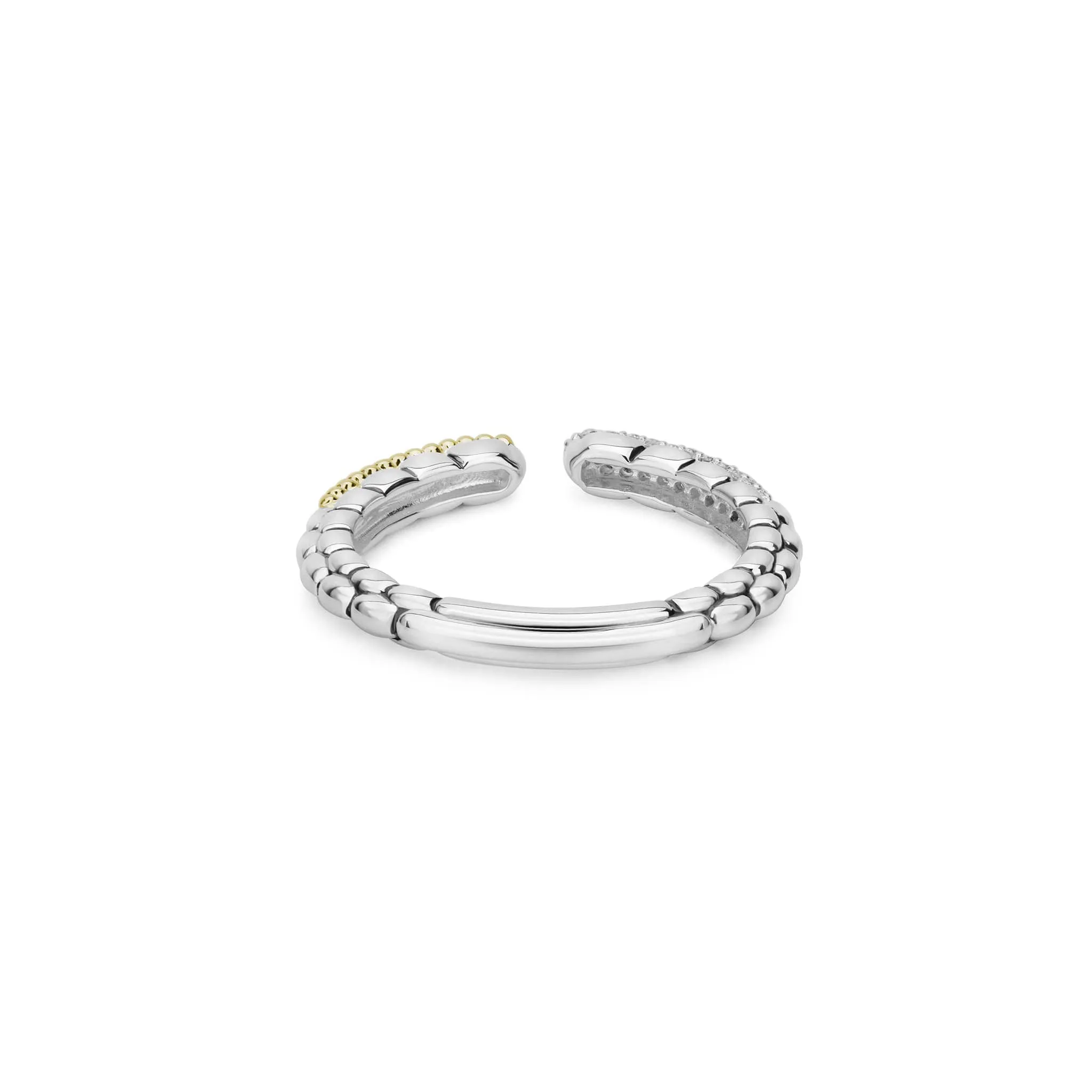 Caviar Lux Open Diamond Stacking Ring sold by LAGOS product image thumbnail 5