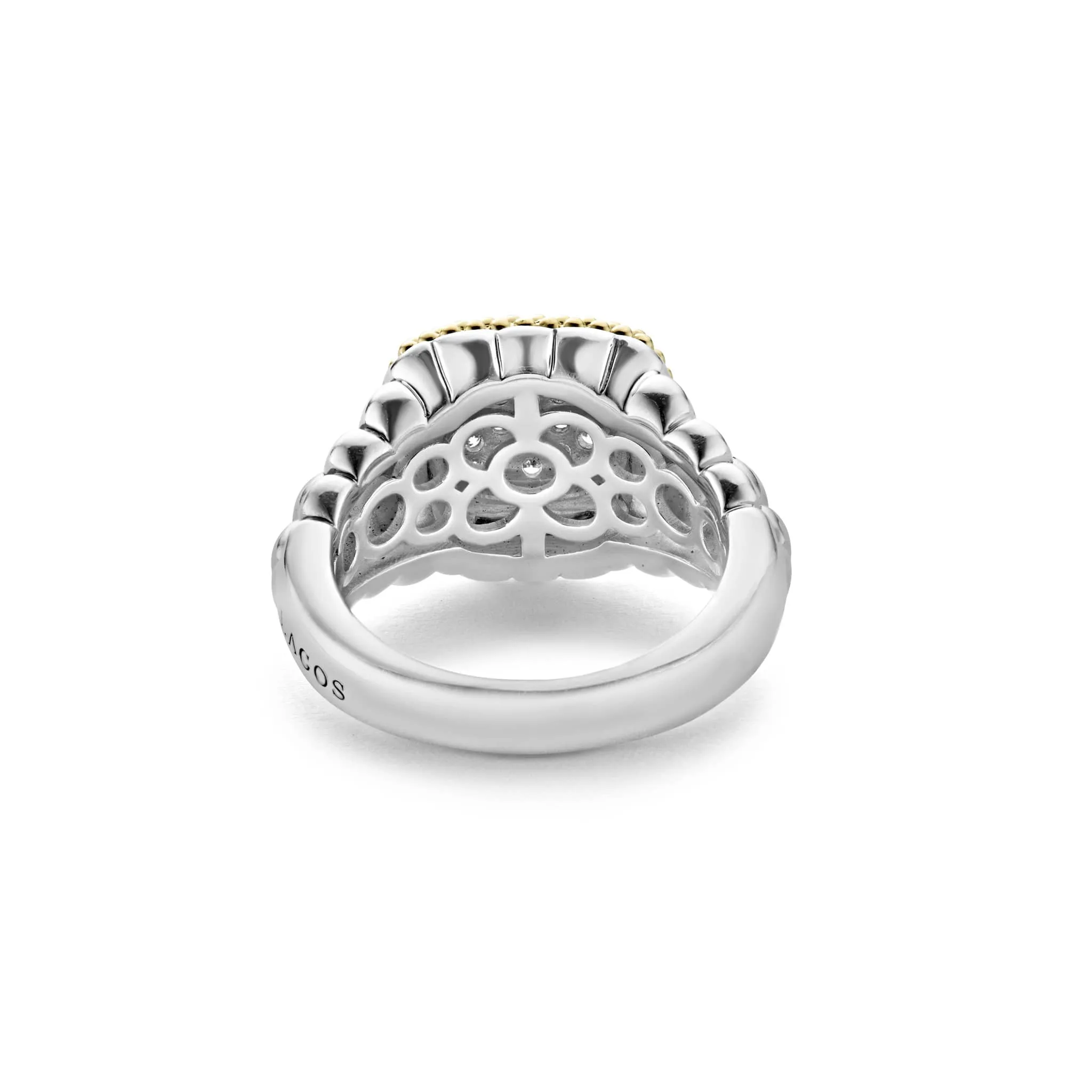 Caviar Lux Square Diamond Statement Ring sold by LAGOS product image thumbnail 5