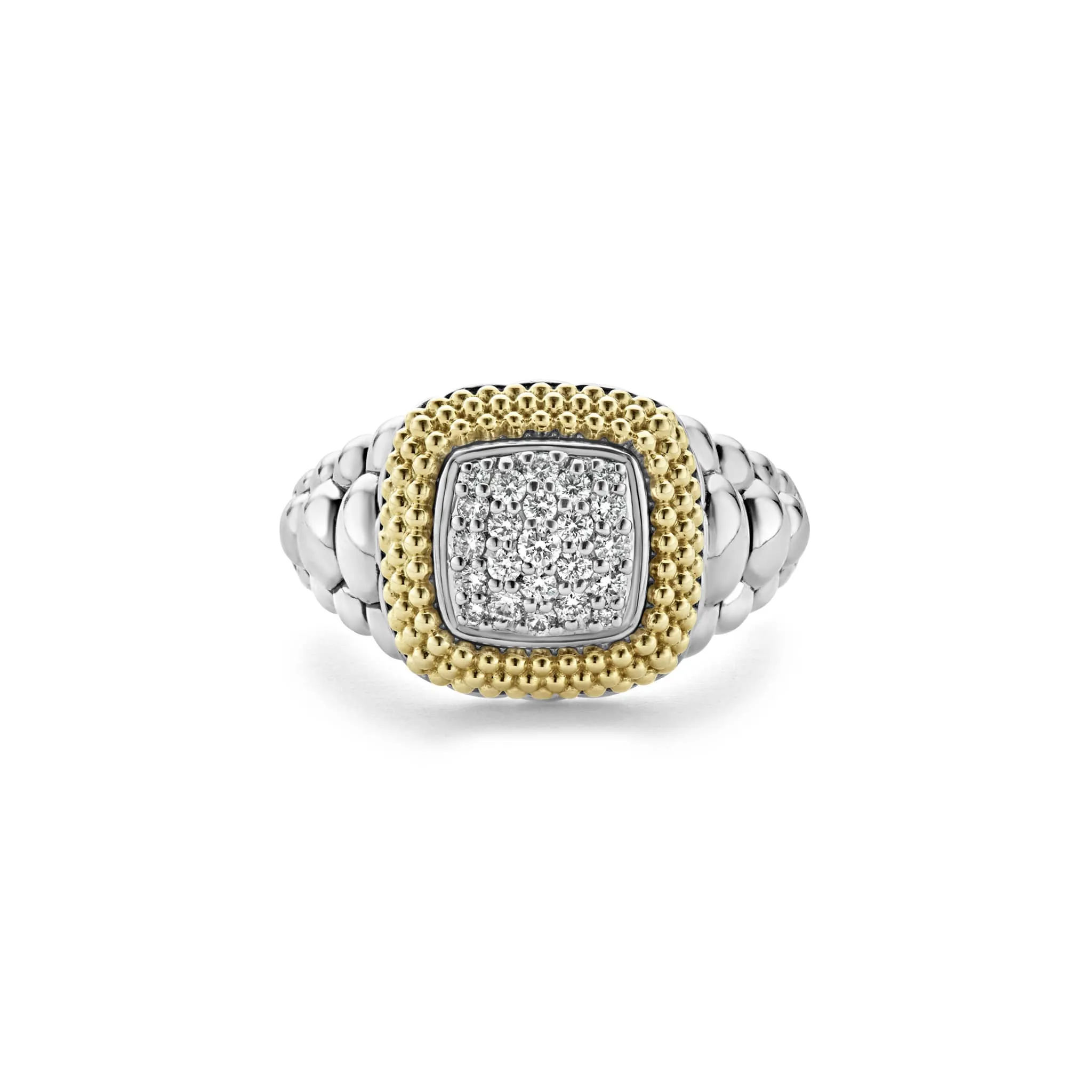 Caviar Lux Square Diamond Statement Ring sold by LAGOS product image thumbnail 3