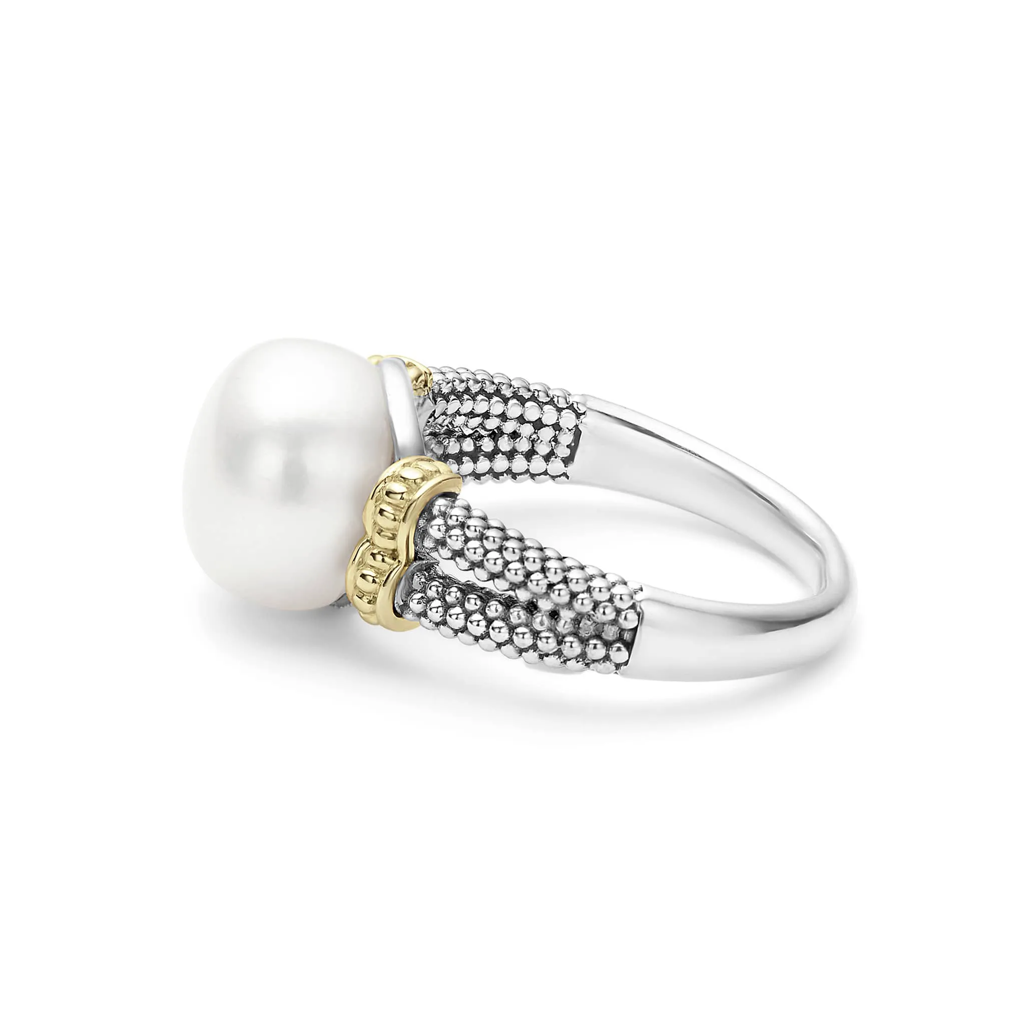 Luna Caviar Pearl Statement Ring sold by LAGOS product image thumbnail 4