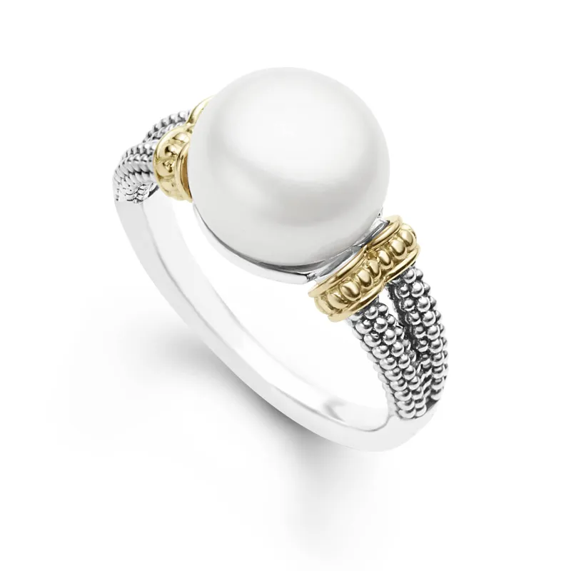 Luna Caviar Pearl Statement Ring sold by LAGOS