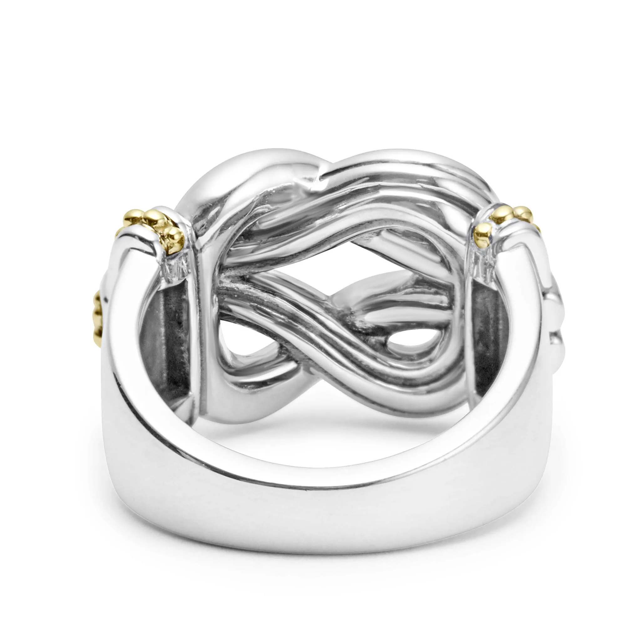 Newport Two-Tone Knot Diamond Statement Ring sold by LAGOS product image thumbnail 5