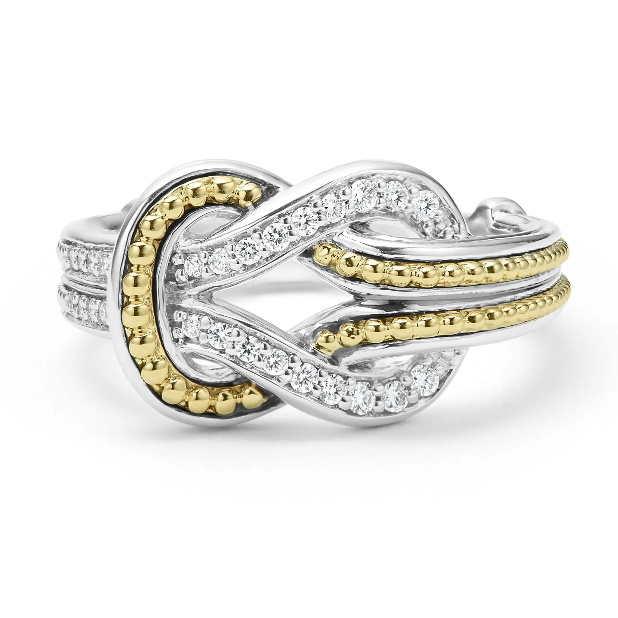 Newport Two-Tone Knot Diamond Ring sold by LAGOS product image thumbnail 3
