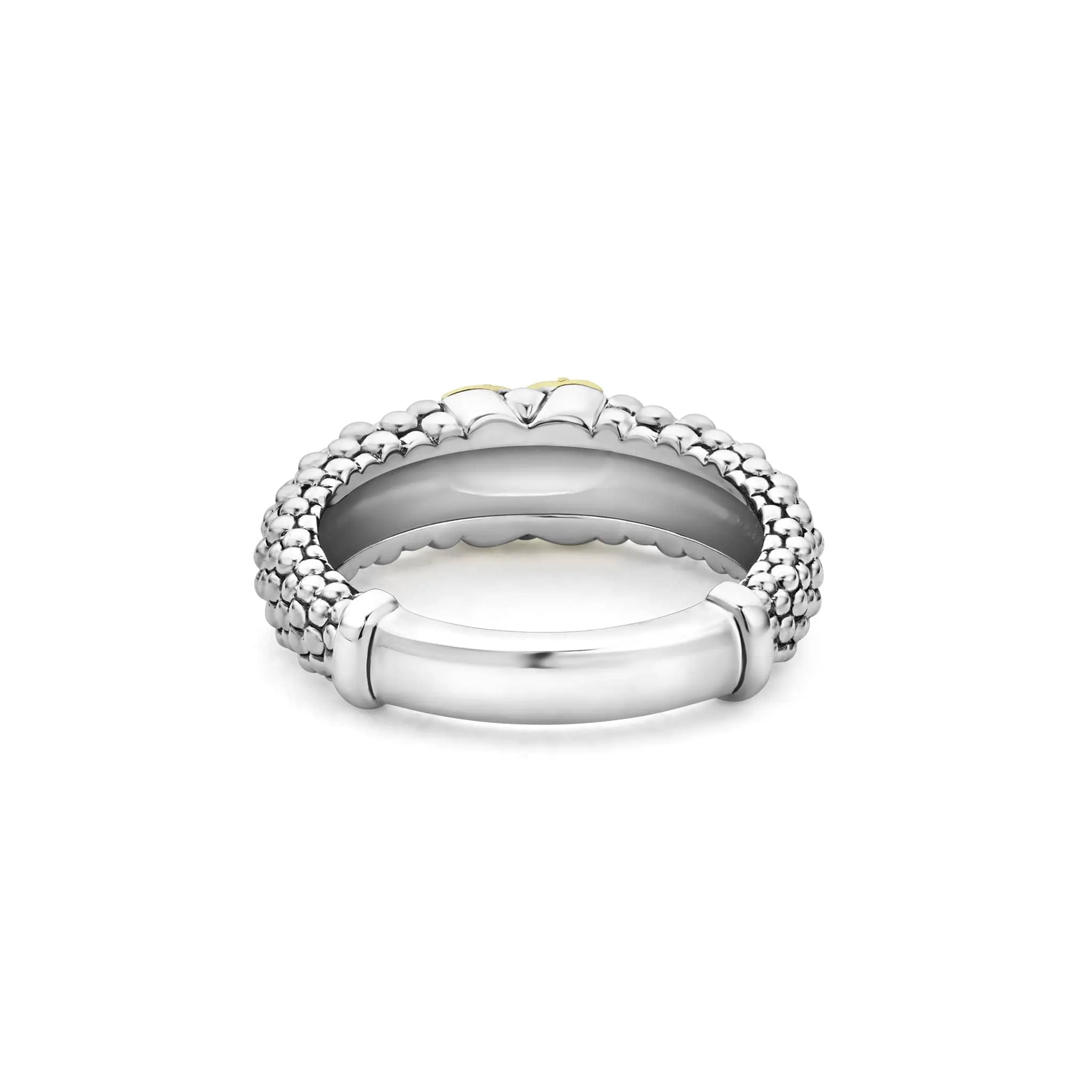 Embrace Two-Tone X Caviar Diamond Ring sold by LAGOS product image thumbnail 5