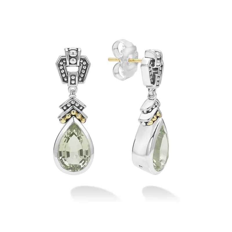 Rittenhouse Prasiolite Tear Drop Earrings sold by LAGOS