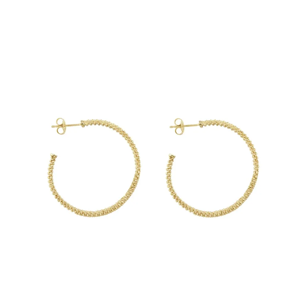 Caviar Gold 18K Gold Caviar Hoop Earrings sold by LAGOS product image thumbnail 4