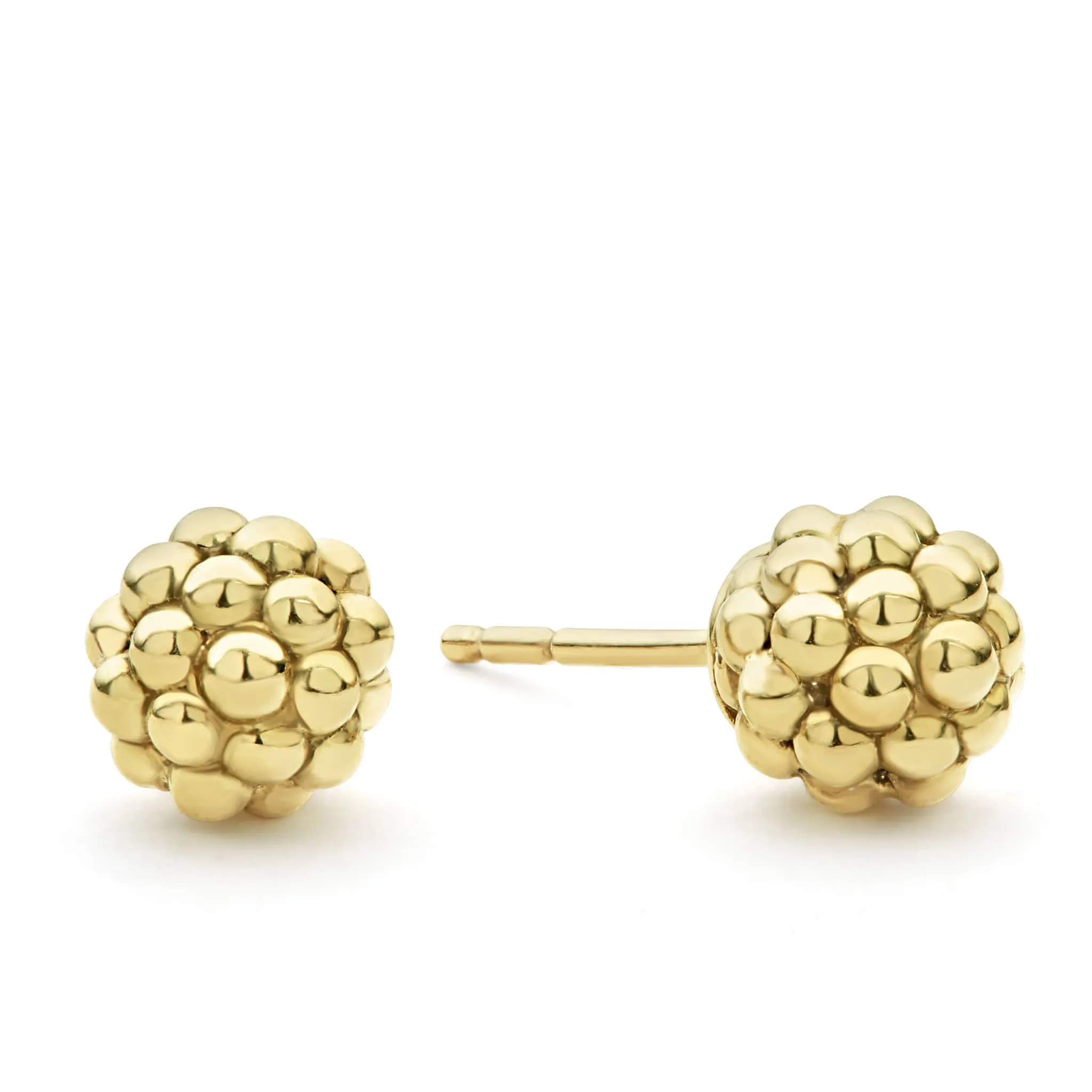 Caviar Gold 18K Gold Beaded Stud Earrings sold by LAGOS