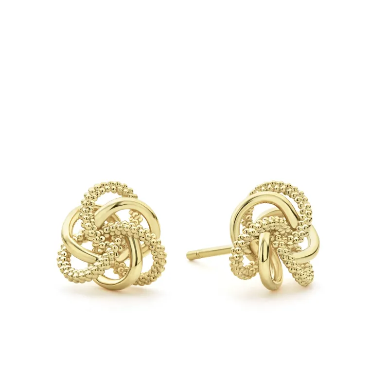 Love Knot Small 18K Gold Love Knot Stud Earrings sold by LAGOS