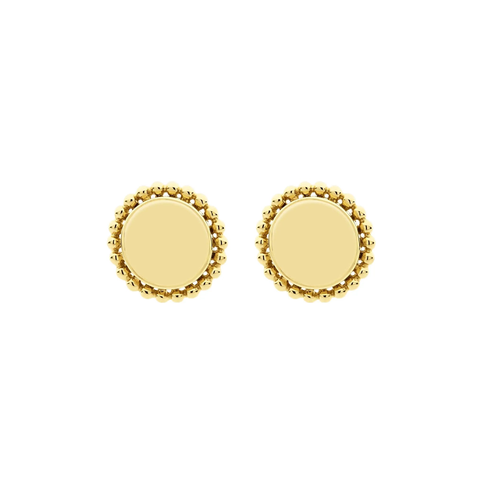 Caviar Gold 18K Gold Circle Stud Earrings sold by LAGOS product image thumbnail 3