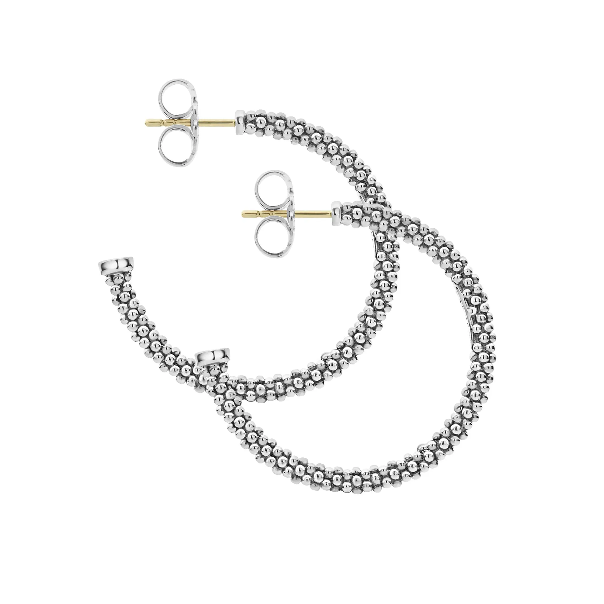 Signature Caviar Small Caviar Hoop Earrings sold by LAGOS product image thumbnail 4