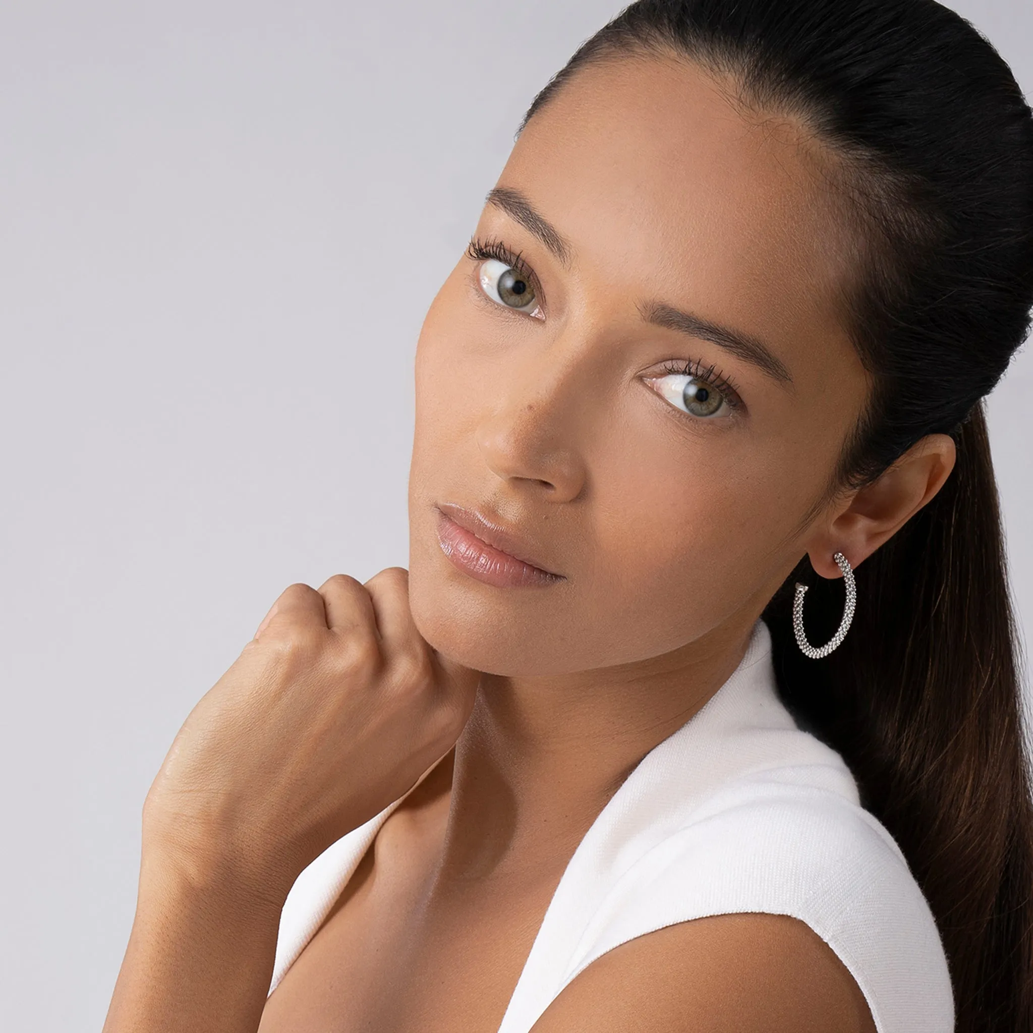 Signature Caviar Small Caviar Hoop Earrings sold by LAGOS product image thumbnail 2