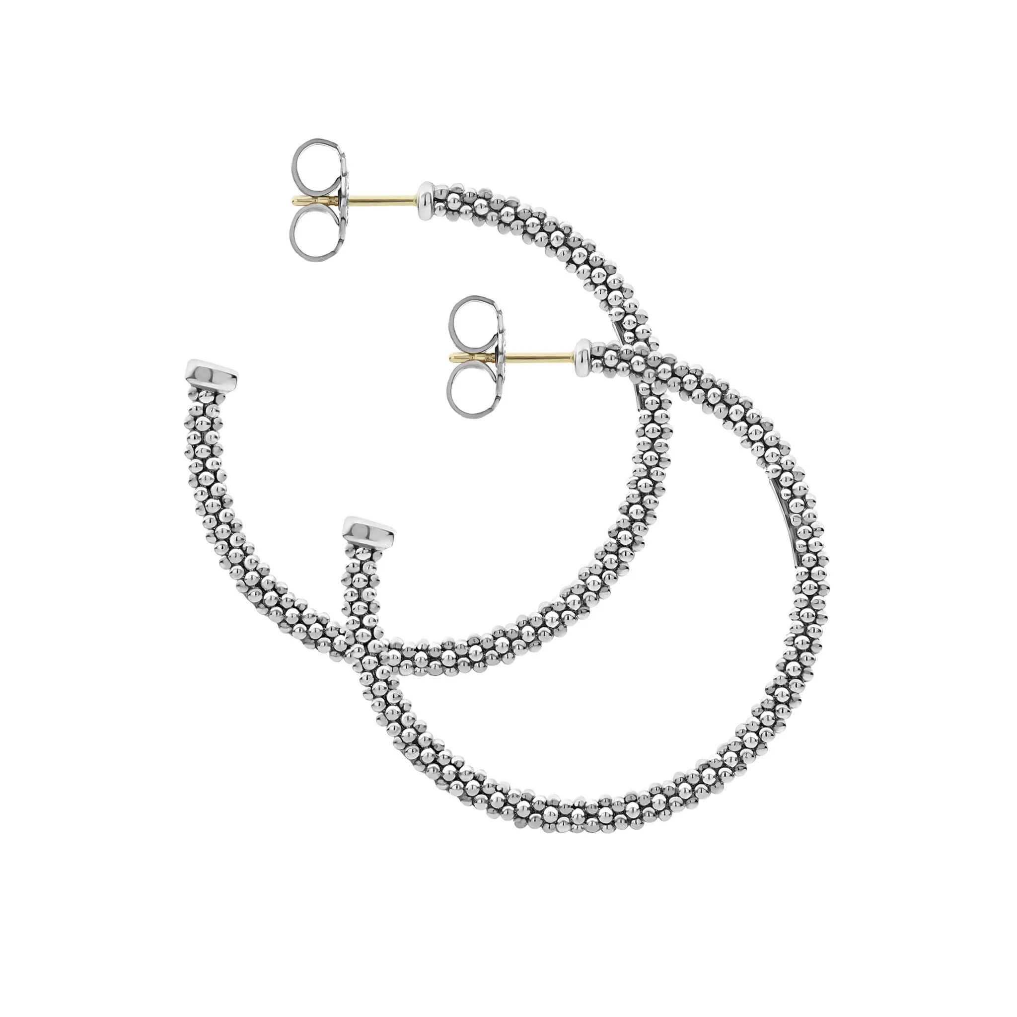 Signature Caviar Large Caviar Hoop Earrings sold by LAGOS product image thumbnail 4