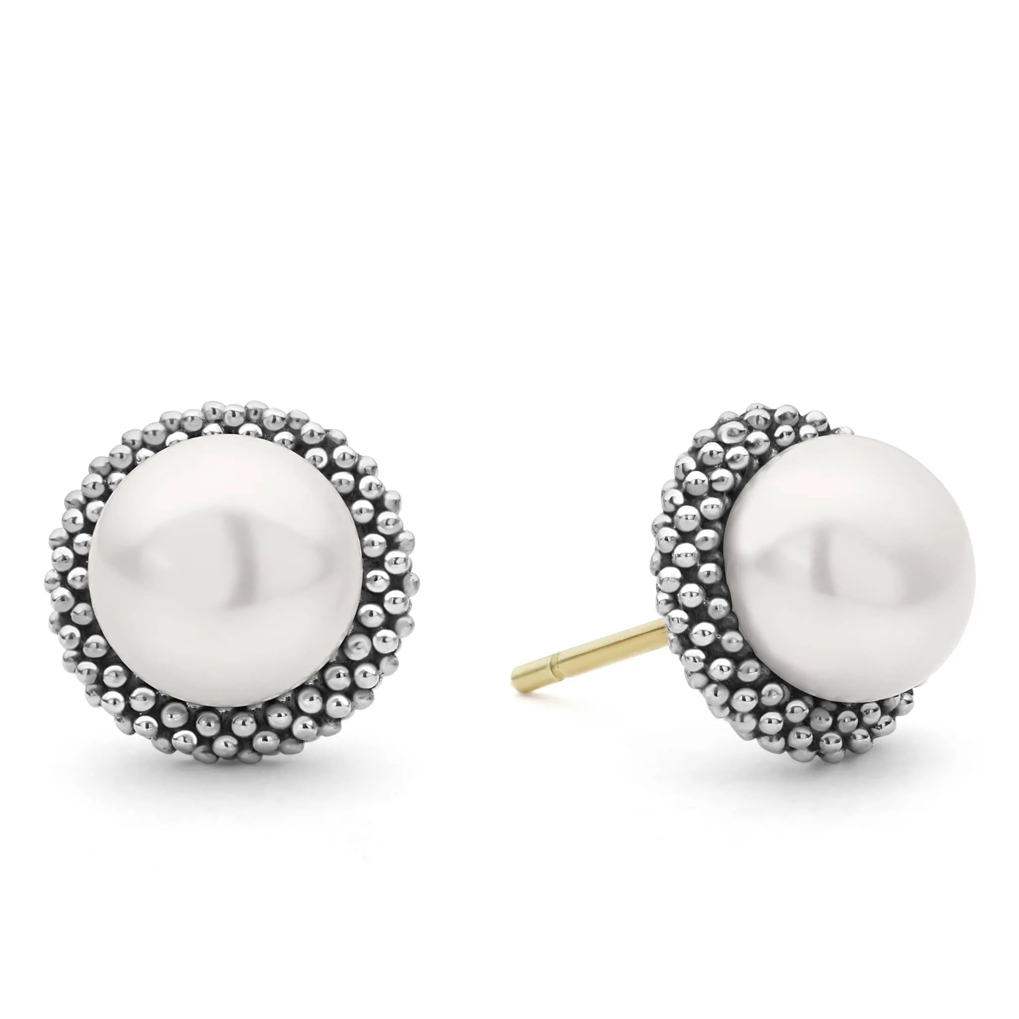 Luna Caviar Pearl Stud Earrings sold by LAGOS