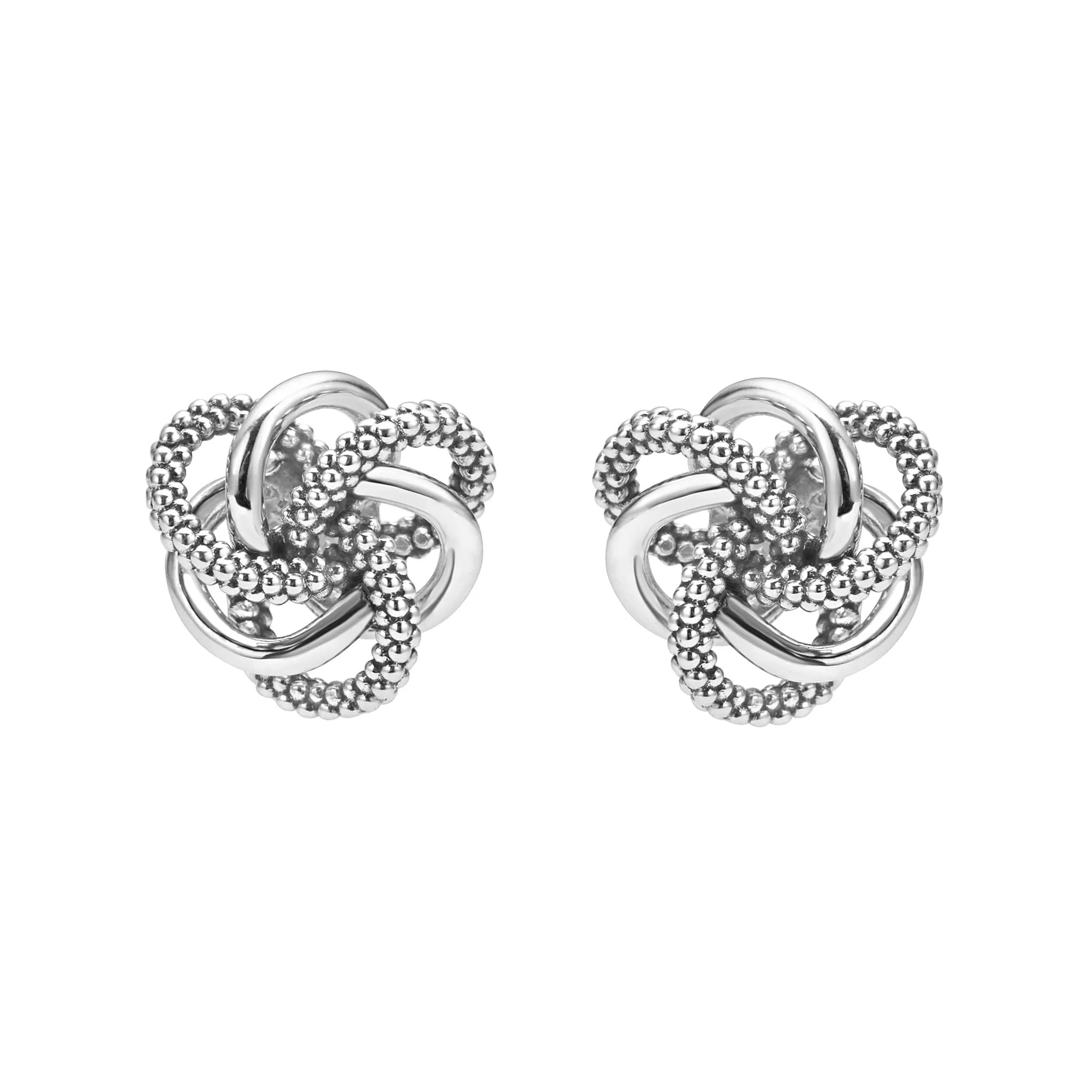 Love Knot Small Silver Love Knot Stud Earrings sold by LAGOS product image thumbnail 3