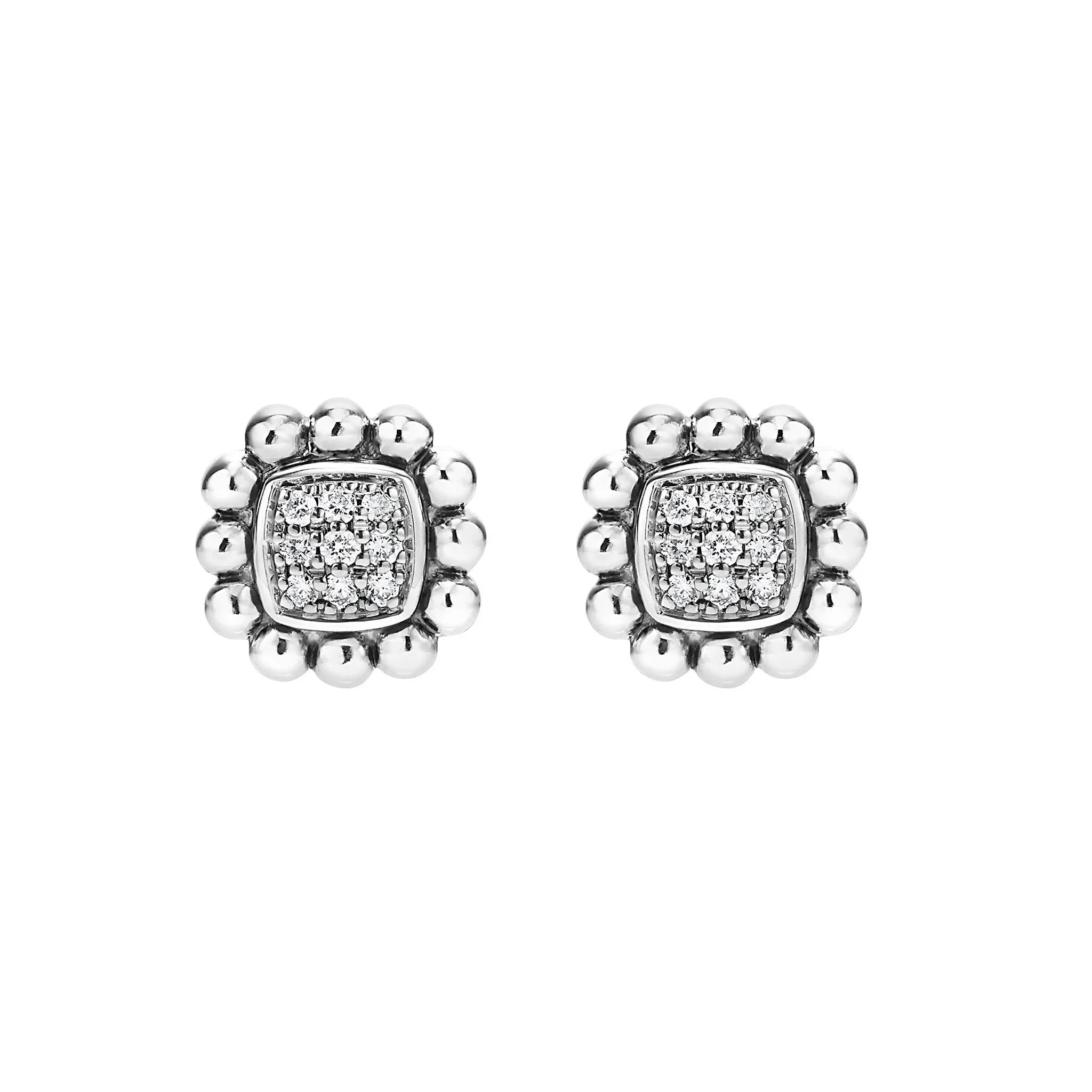 Caviar Spark Caviar Square Diamond Stud Earrings sold by LAGOS product image thumbnail 3