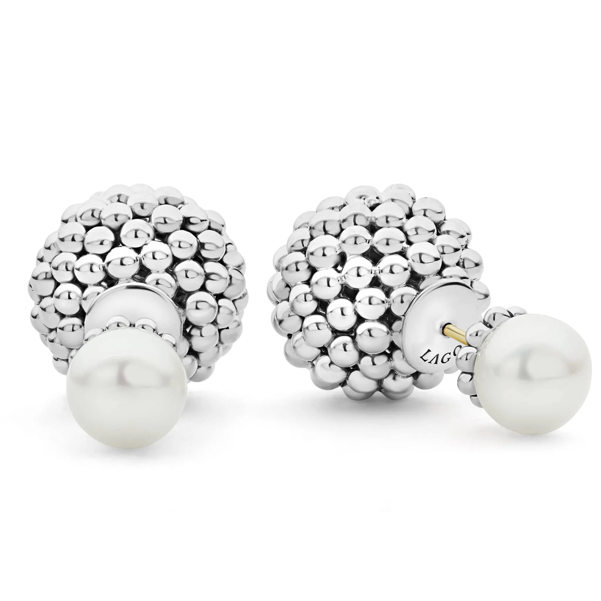 Signature Caviar Pearl Front-Back Earrings sold by LAGOS