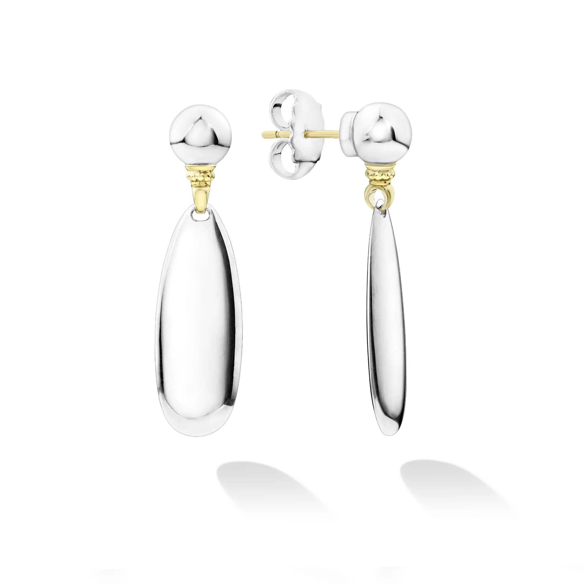 Beloved Smooth Silver Drop Earrings sold by LAGOS