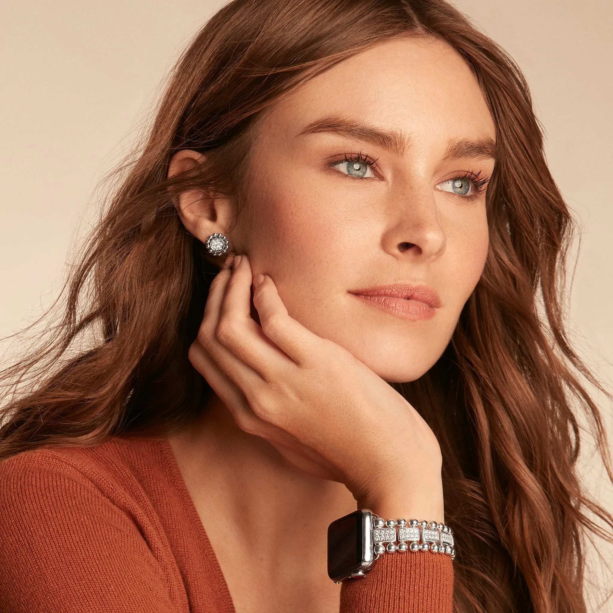 Caviar Spark Caviar Circle Diamond Stud Earrings sold by LAGOS product image thumbnail 4