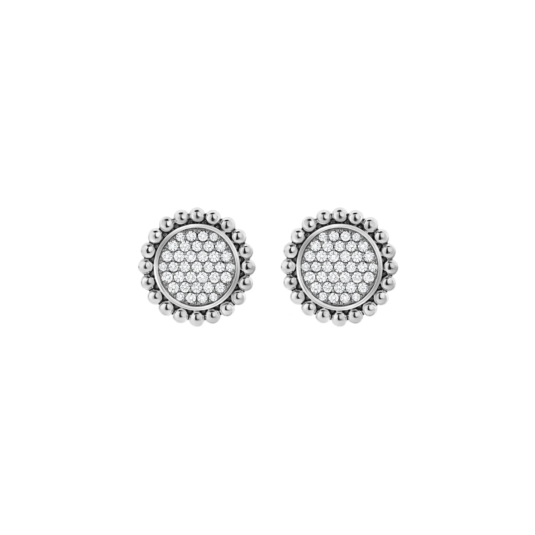 Caviar Spark Large Caviar Circle Diamond Earrings (Studio) sold by LAGOS product image thumbnail 3