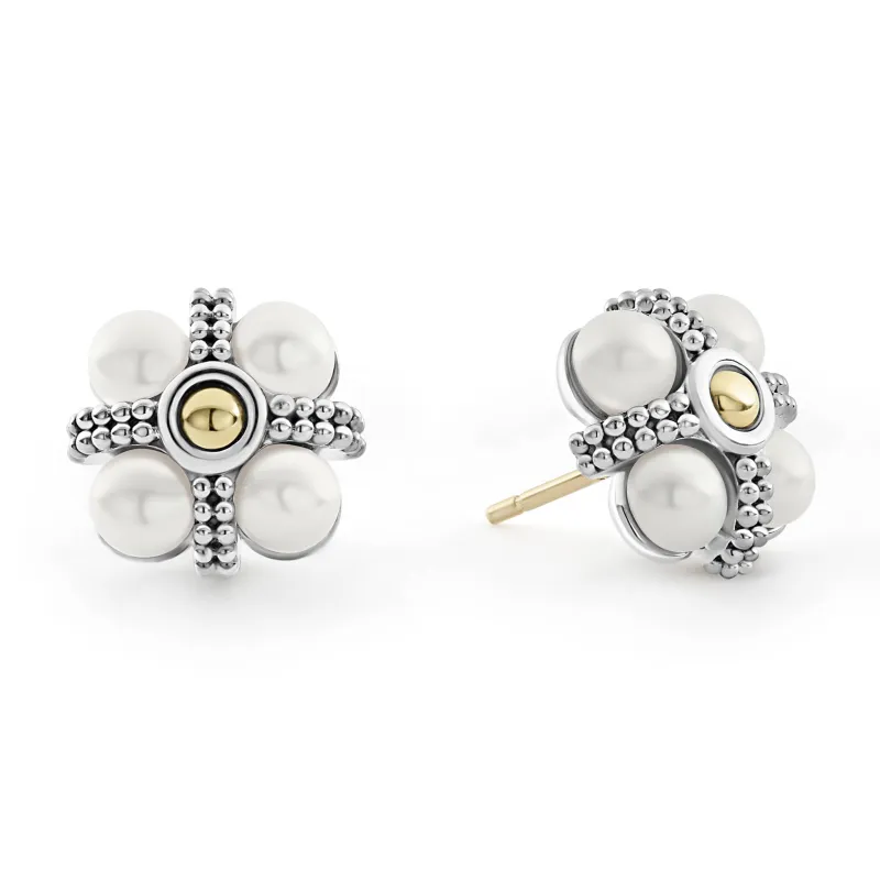 Luna Caviar Pearl Stud Earrings sold by LAGOS
