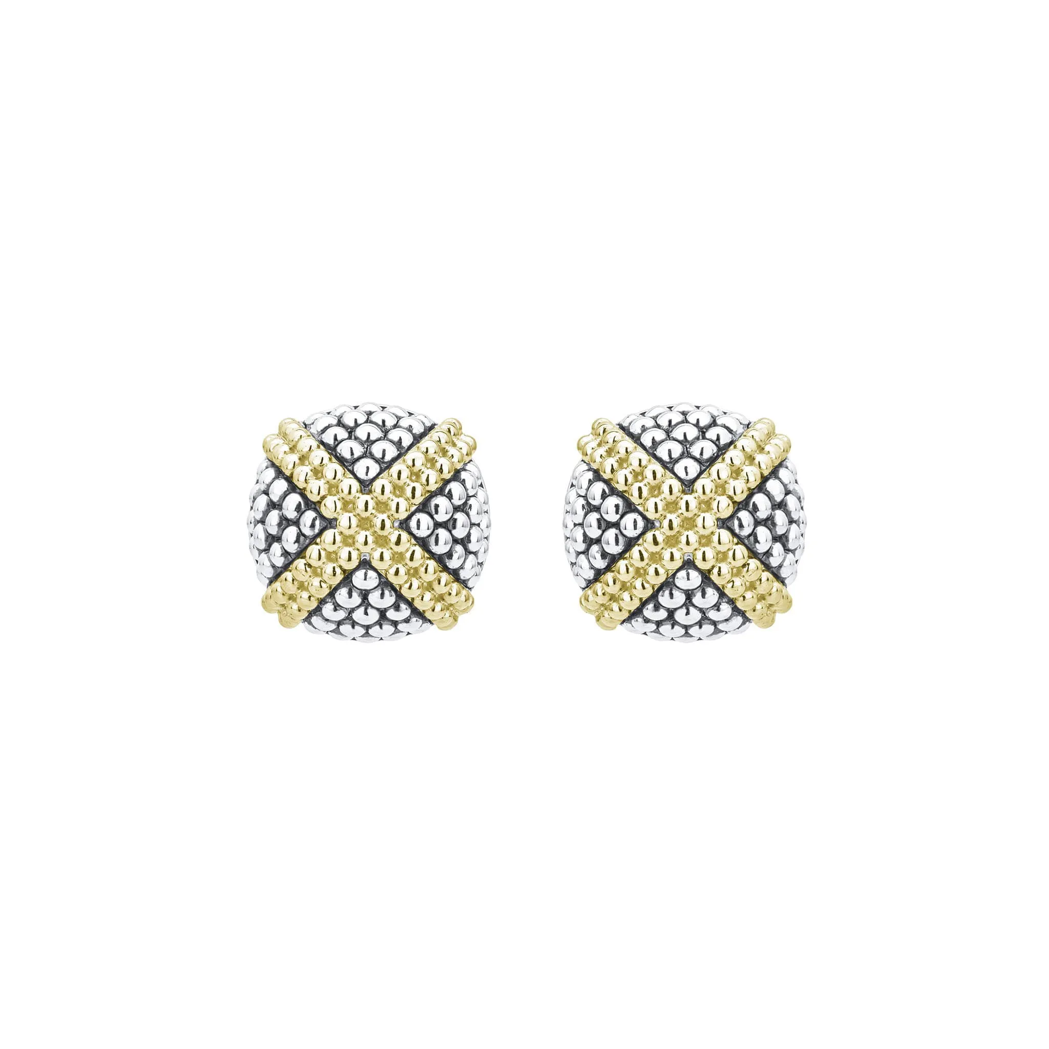 Signature Caviar Two-Tone X Caviar Stud Earrings sold by LAGOS product image thumbnail 3