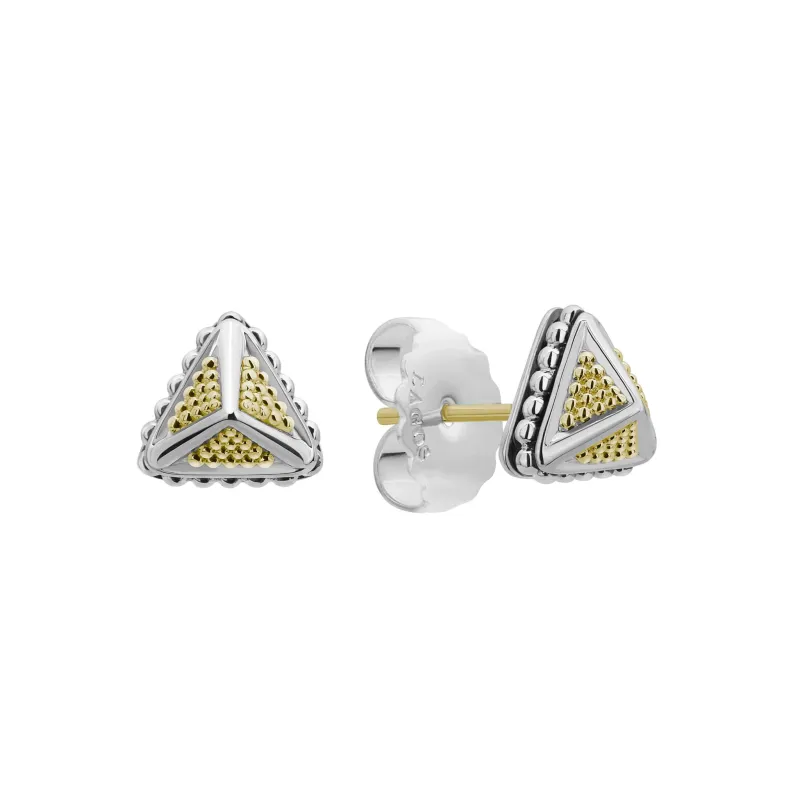 KSL Small Caviar Pyramid Stud Earrings sold by LAGOS