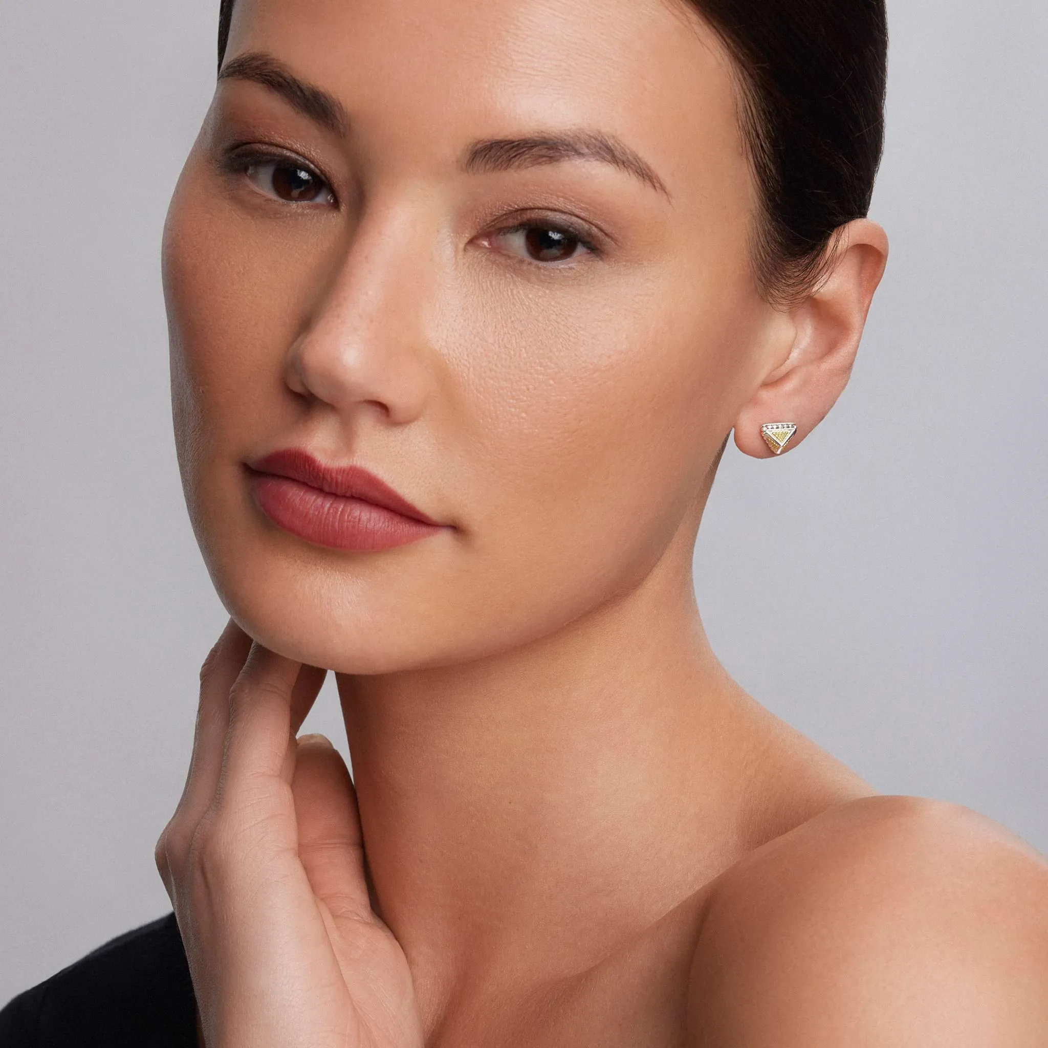 KSL Small Caviar Pyramid Stud Earrings sold by LAGOS product image thumbnail 2