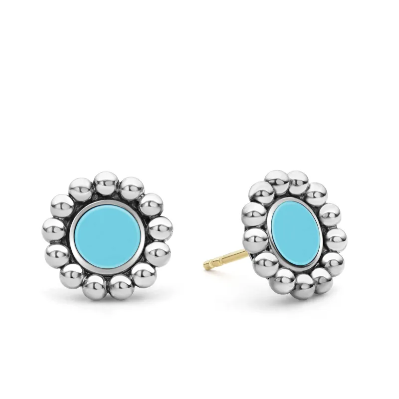 Maya Ceramic Circle Stud Earrings sold by LAGOS