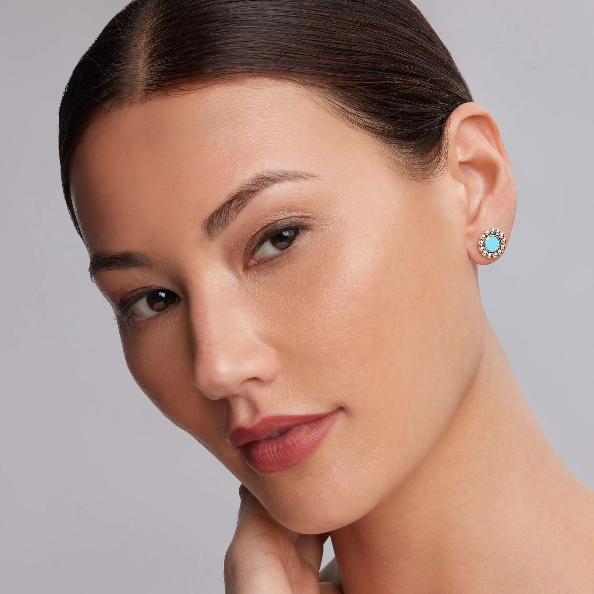 Maya Ceramic Circle Stud Earrings sold by LAGOS product image thumbnail 2