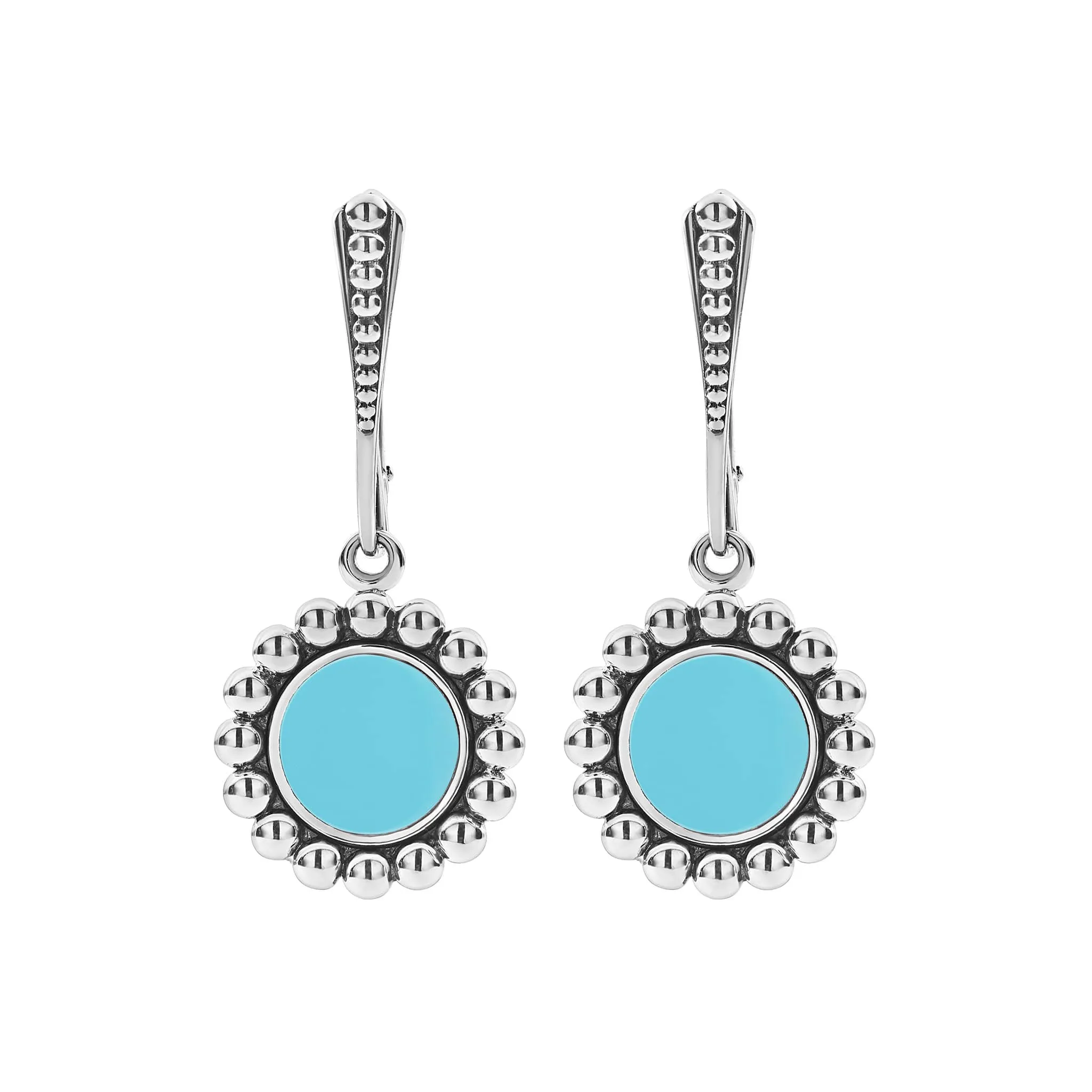 Maya Small Ceramic Circle Drop Earrings sold by LAGOS product image thumbnail 3