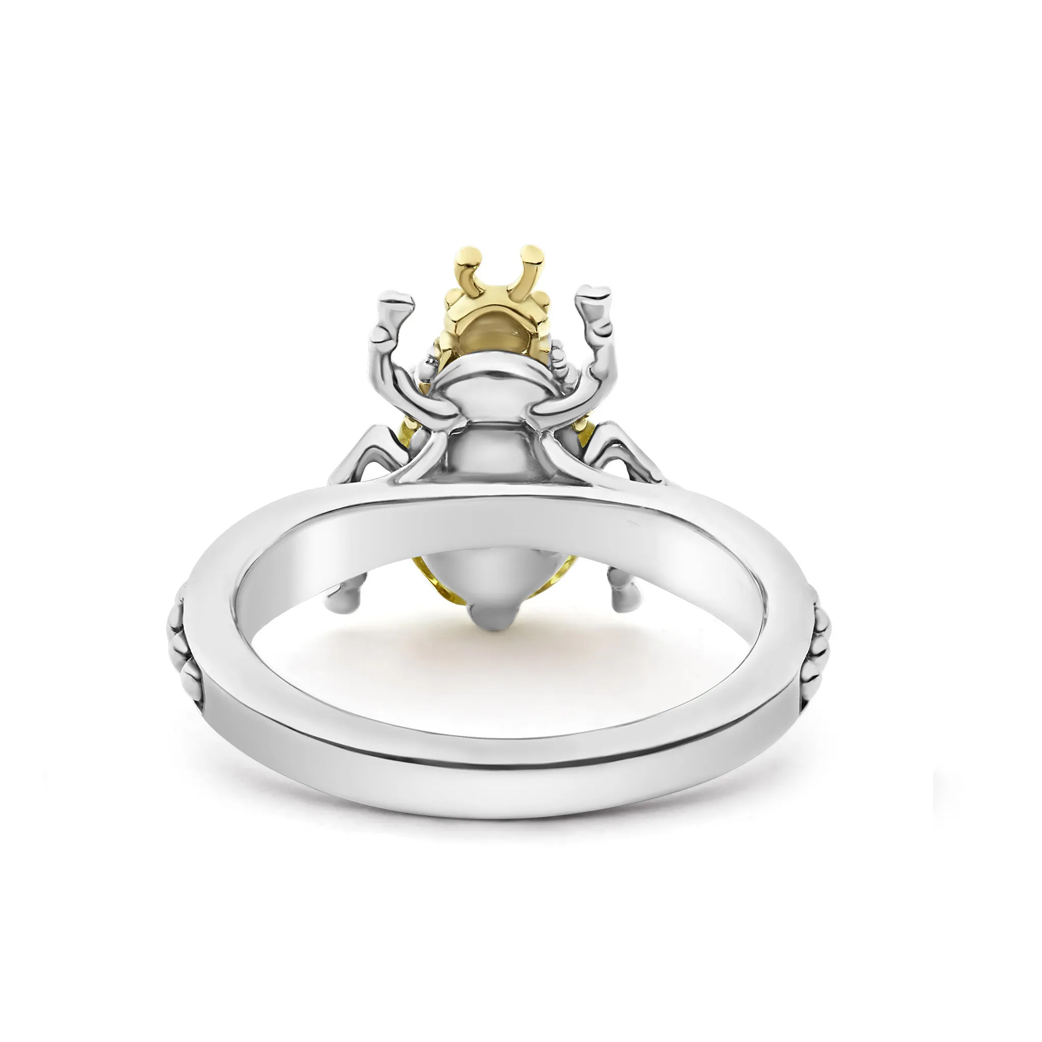 Rare Wonders Olive Quartz Beetle Diamond Ring sold by LAGOS product image thumbnail 5