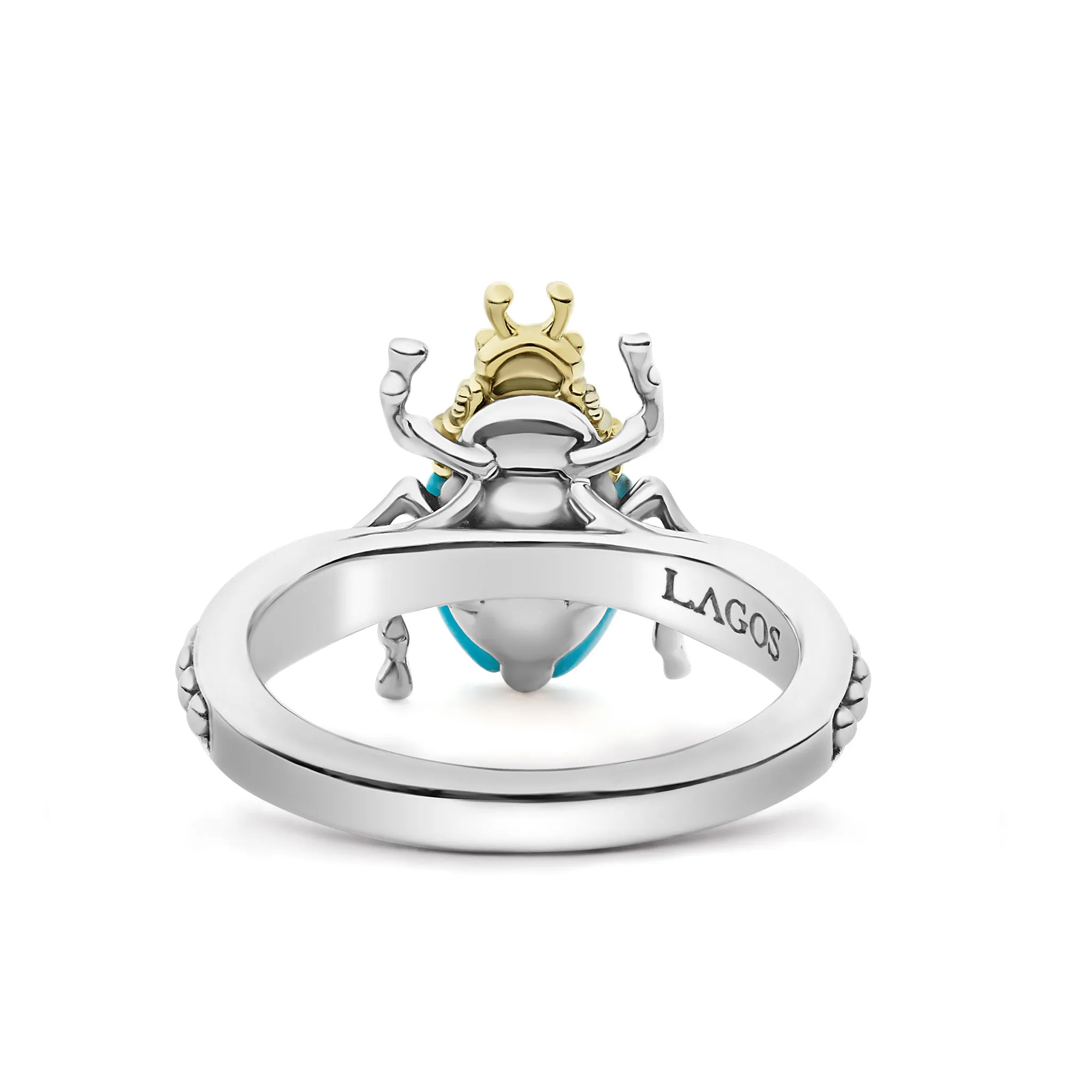 Rare Wonders Turquoise Beetle Diamond Ring sold by LAGOS product image thumbnail 5