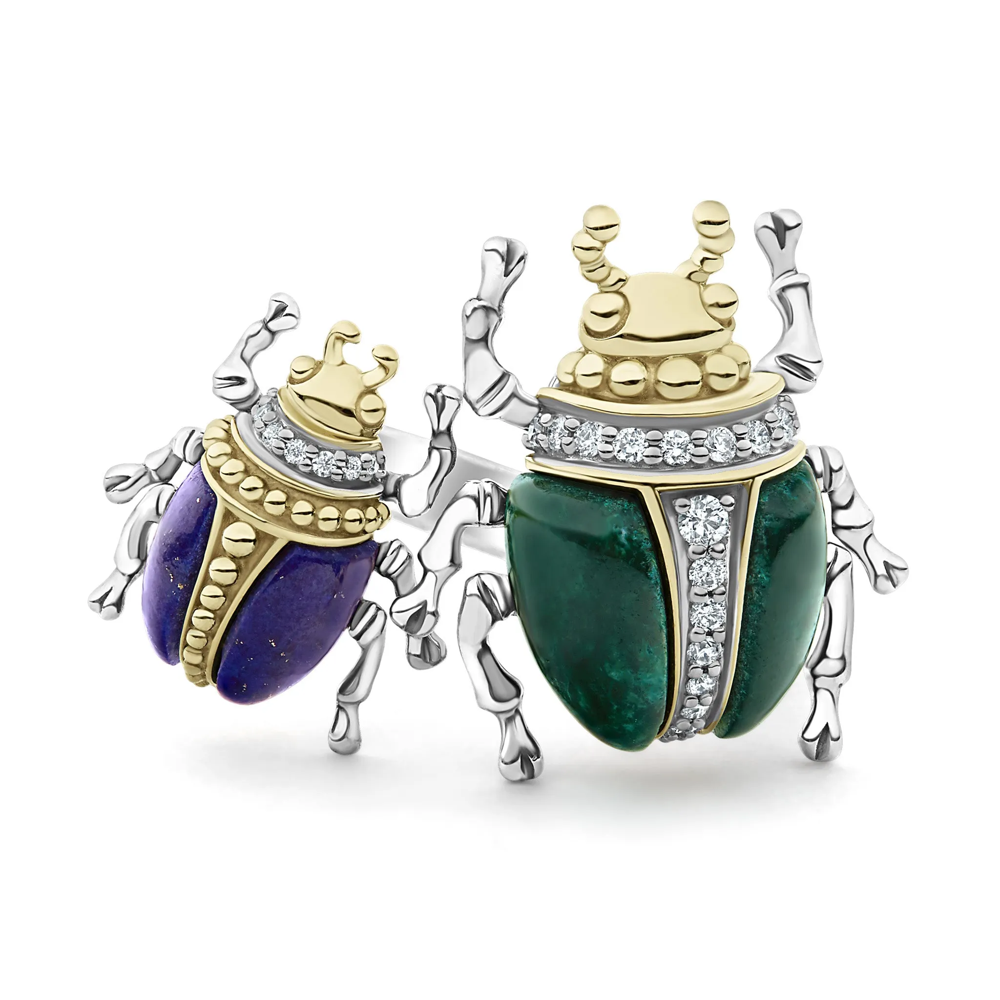 Rare Wonders Jade Double Beetle Diamond Ring sold by LAGOS product image thumbnail 3