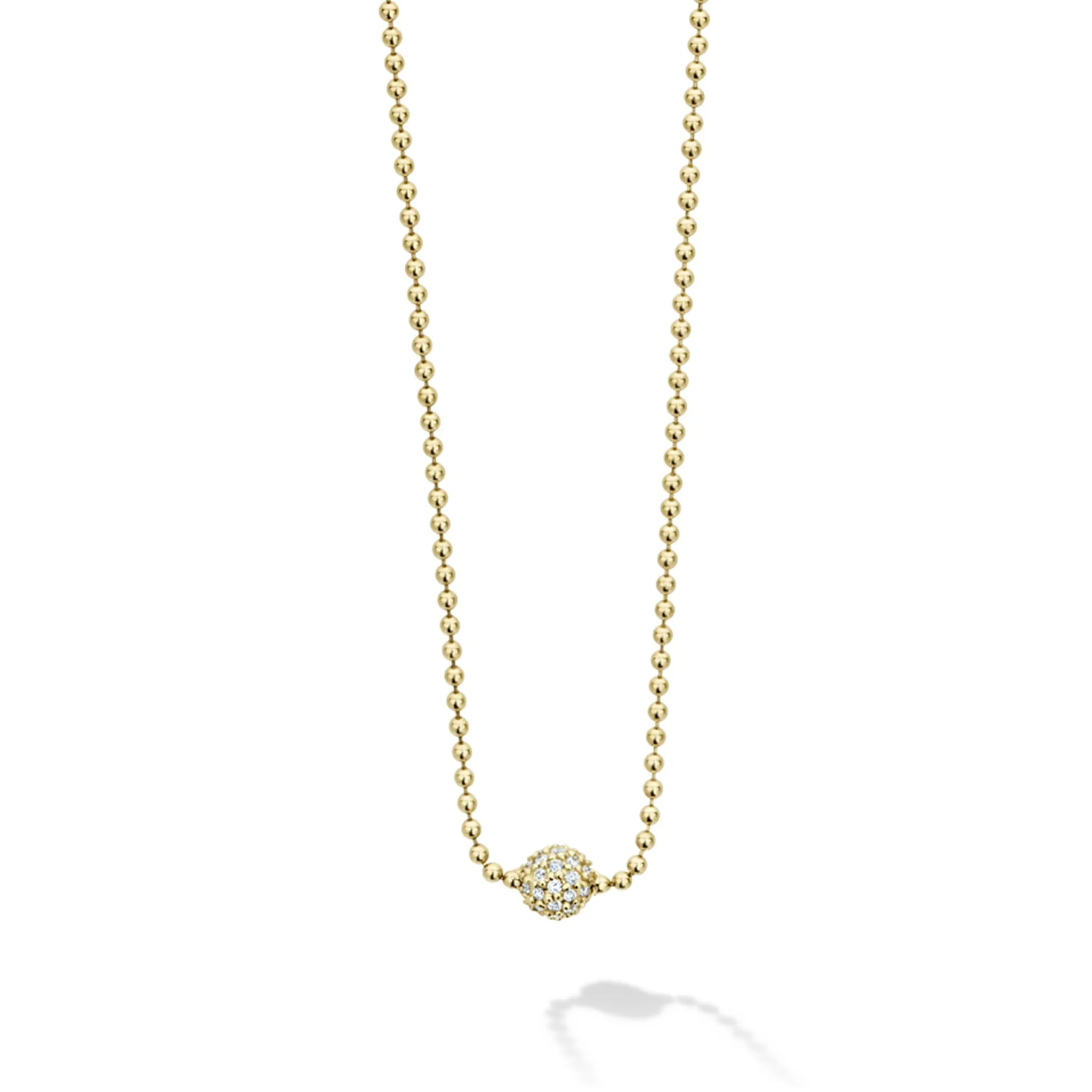 Covet Gold Diamond Sphere Necklace sold by LAGOS