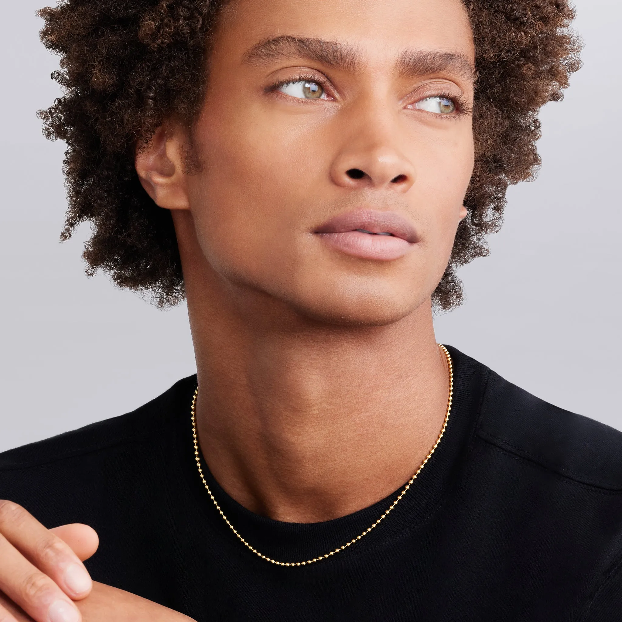 Caviar Gold 18K Gold Beaded Necklace (studio) sold by LAGOS product image thumbnail 2