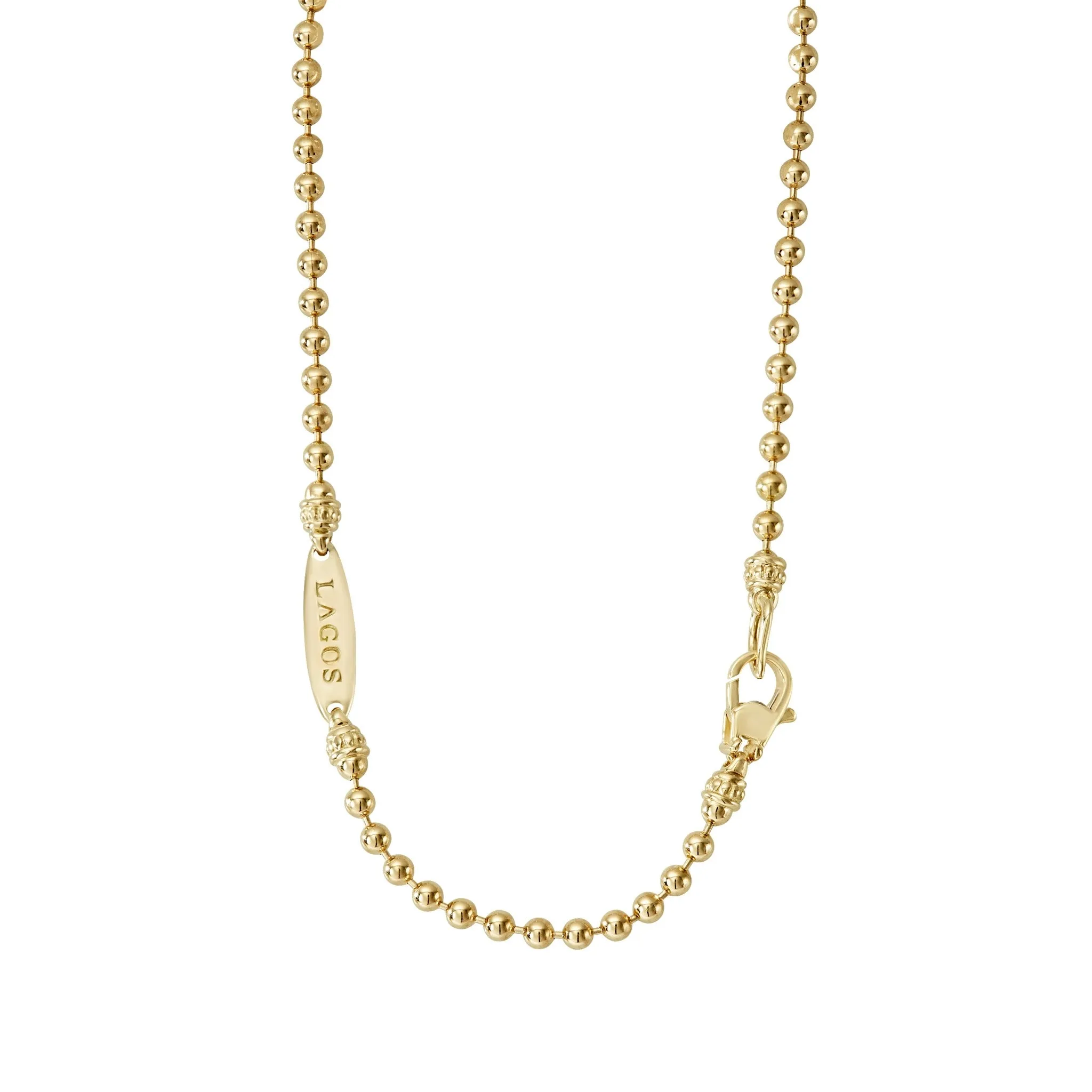 Caviar Gold 18K Gold Beaded Necklace (studio) sold by LAGOS product image thumbnail 4