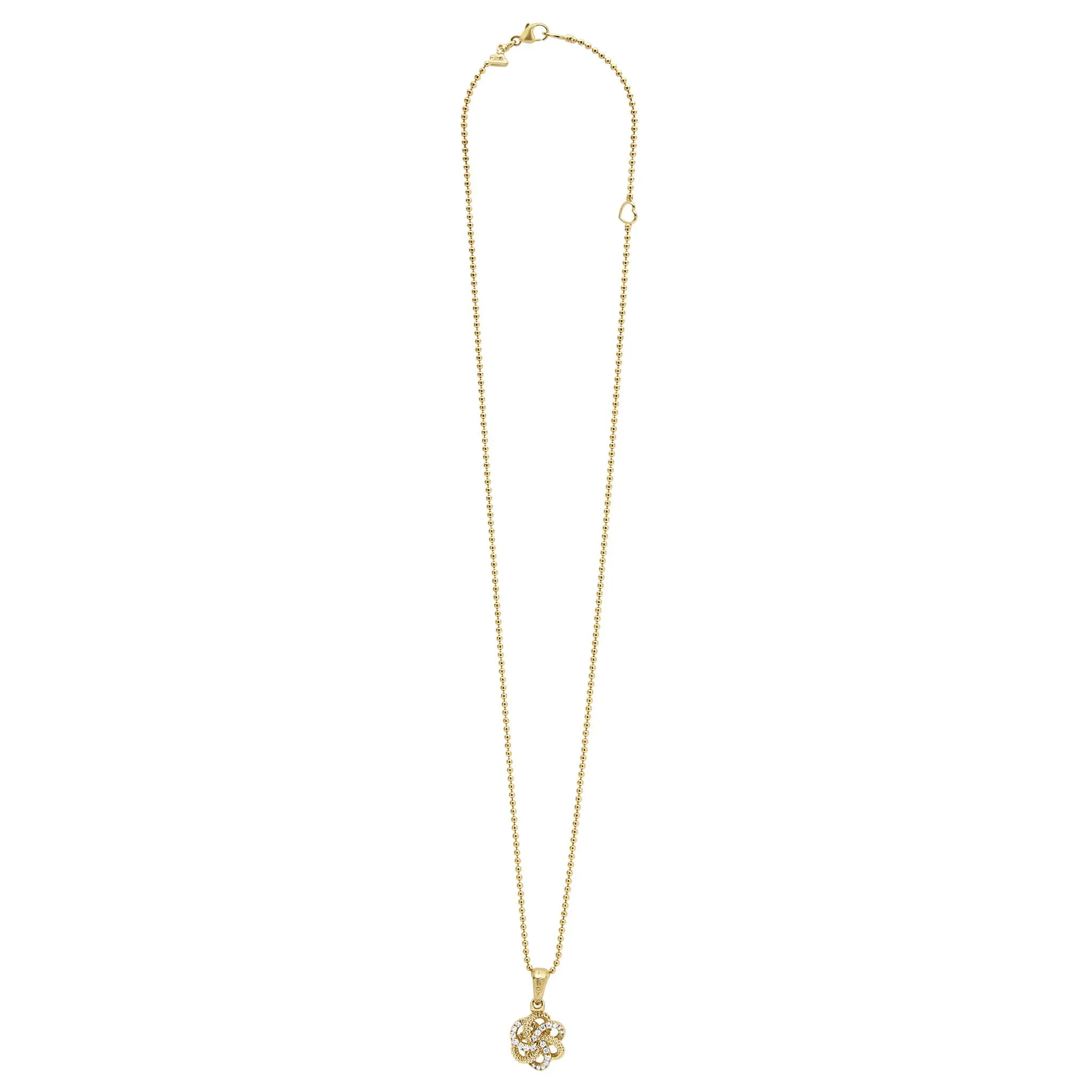Love Knot 18K Gold Love Knot Diamond Pendant Necklace sold by LAGOS product image thumbnail 3