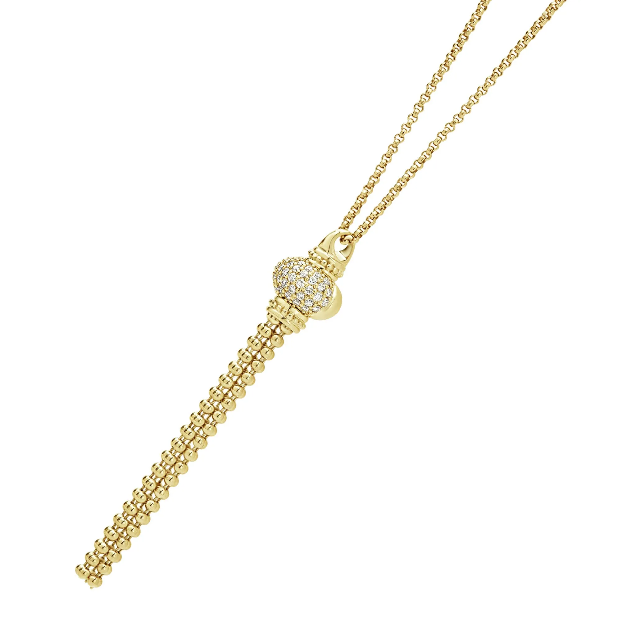 Caviar Gold Caviar Tassel Diamond Pendant Necklace sold by LAGOS product image thumbnail 5